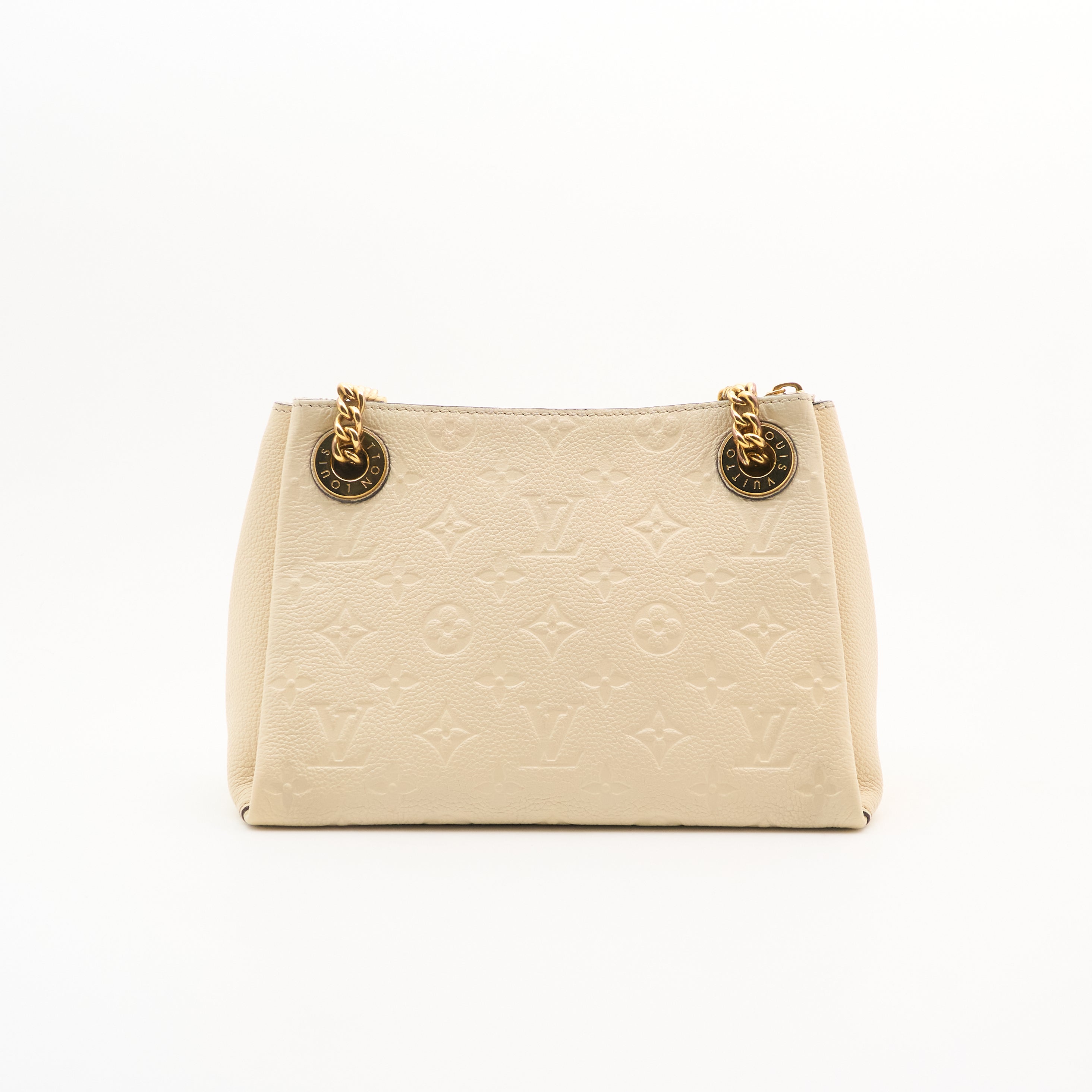 Louis Vuitton Surène BB Handbag in Cream Monogram Empreinte Leather