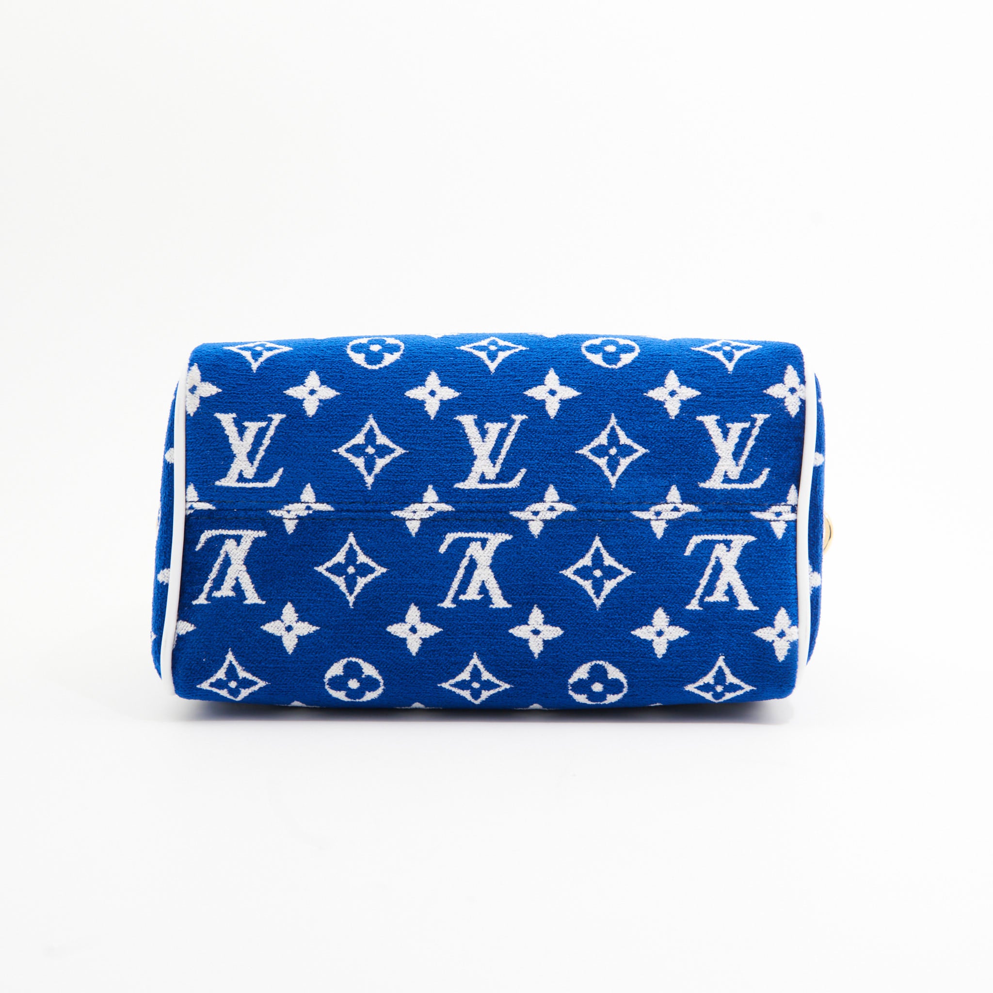 Louis Vuitton Velvet Speedy 20 in Blue Monogram