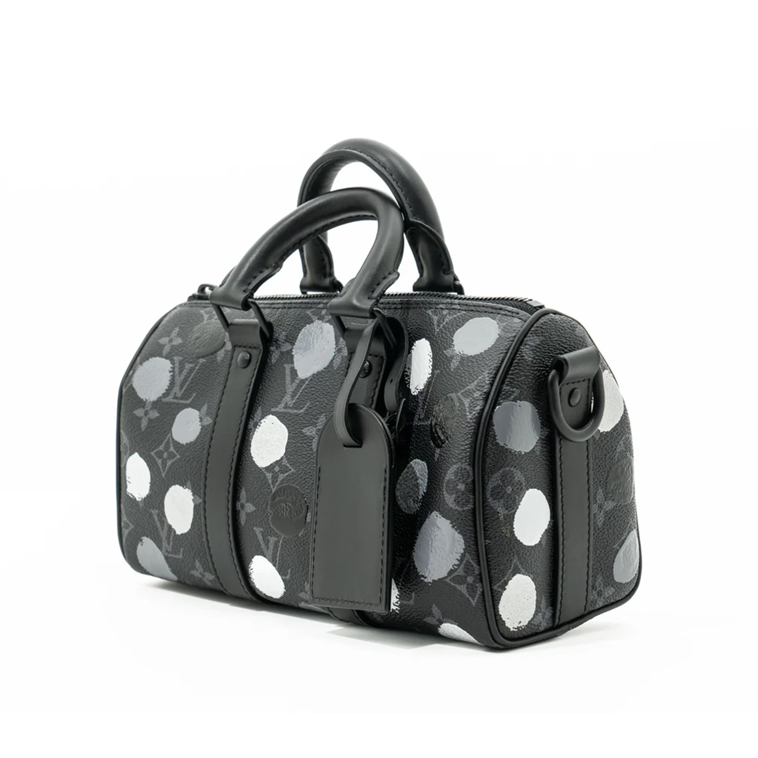 Louis Vuitton X YK Monogram Eclipse Keepall Bandouliere 25 in Black Silver