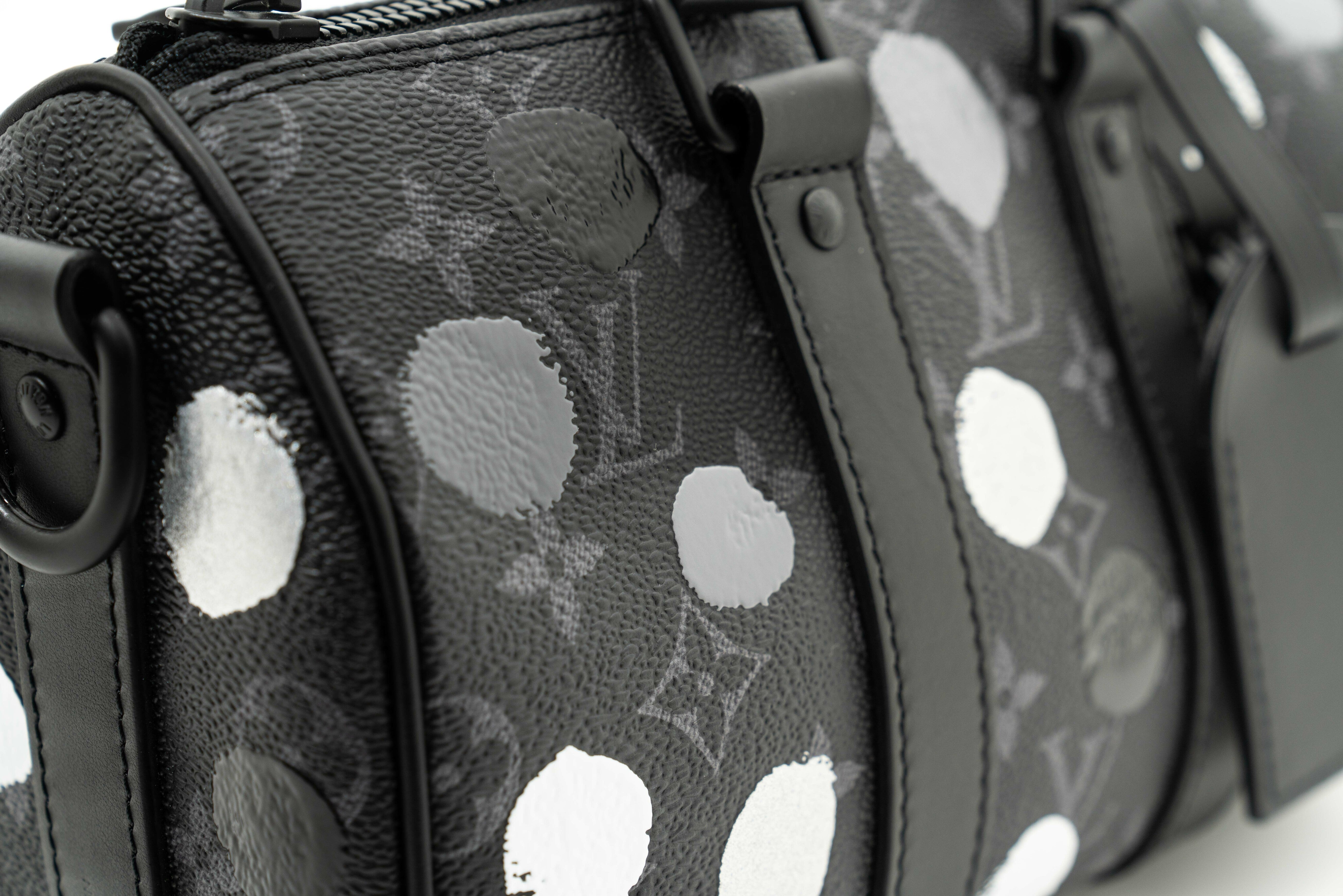 Louis Vuitton X YK Monogram Eclipse Keepall Bandouliere 25 in Black Silver