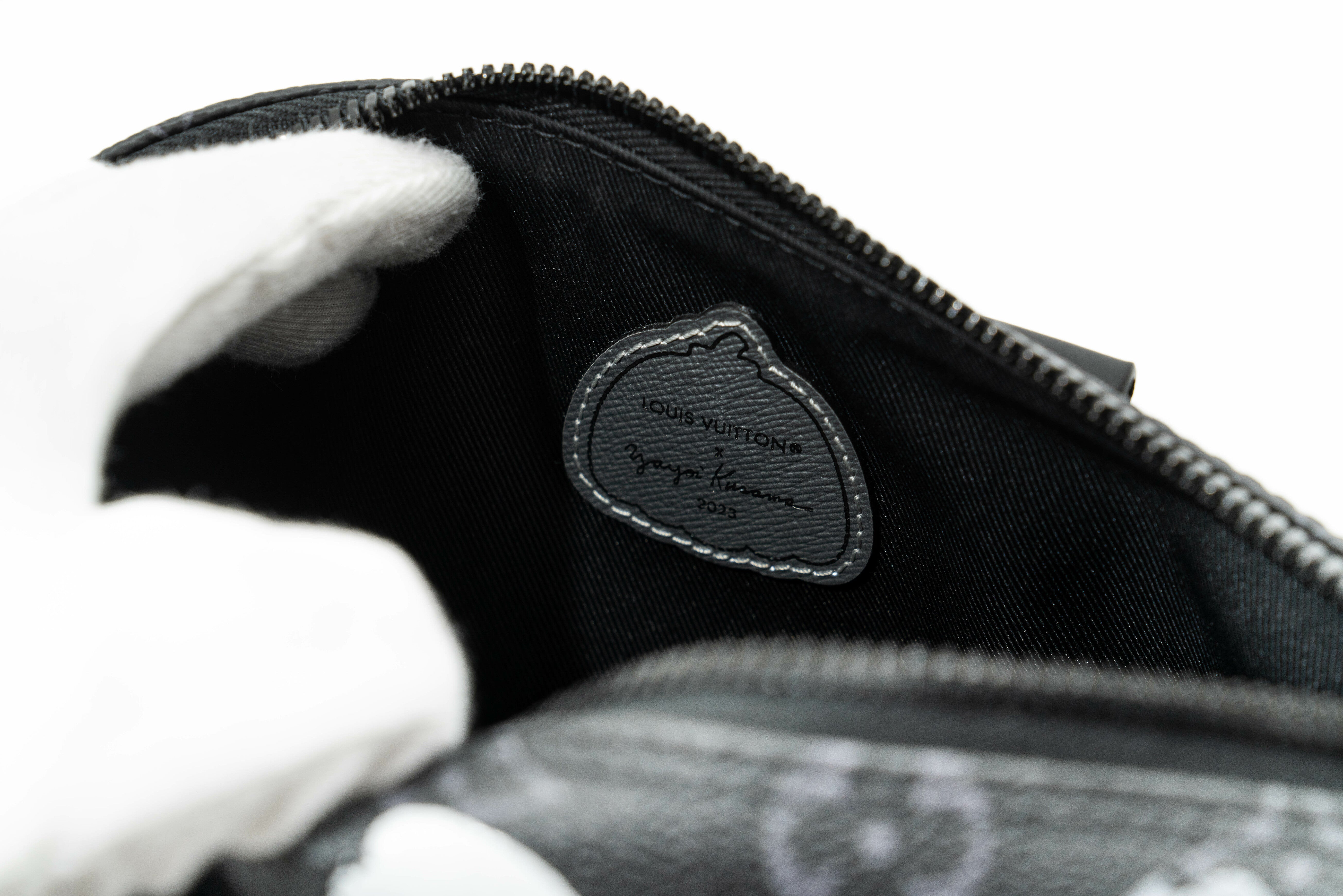 Louis Vuitton X YK Monogram Eclipse Keepall Bandouliere 25 in Black Silver