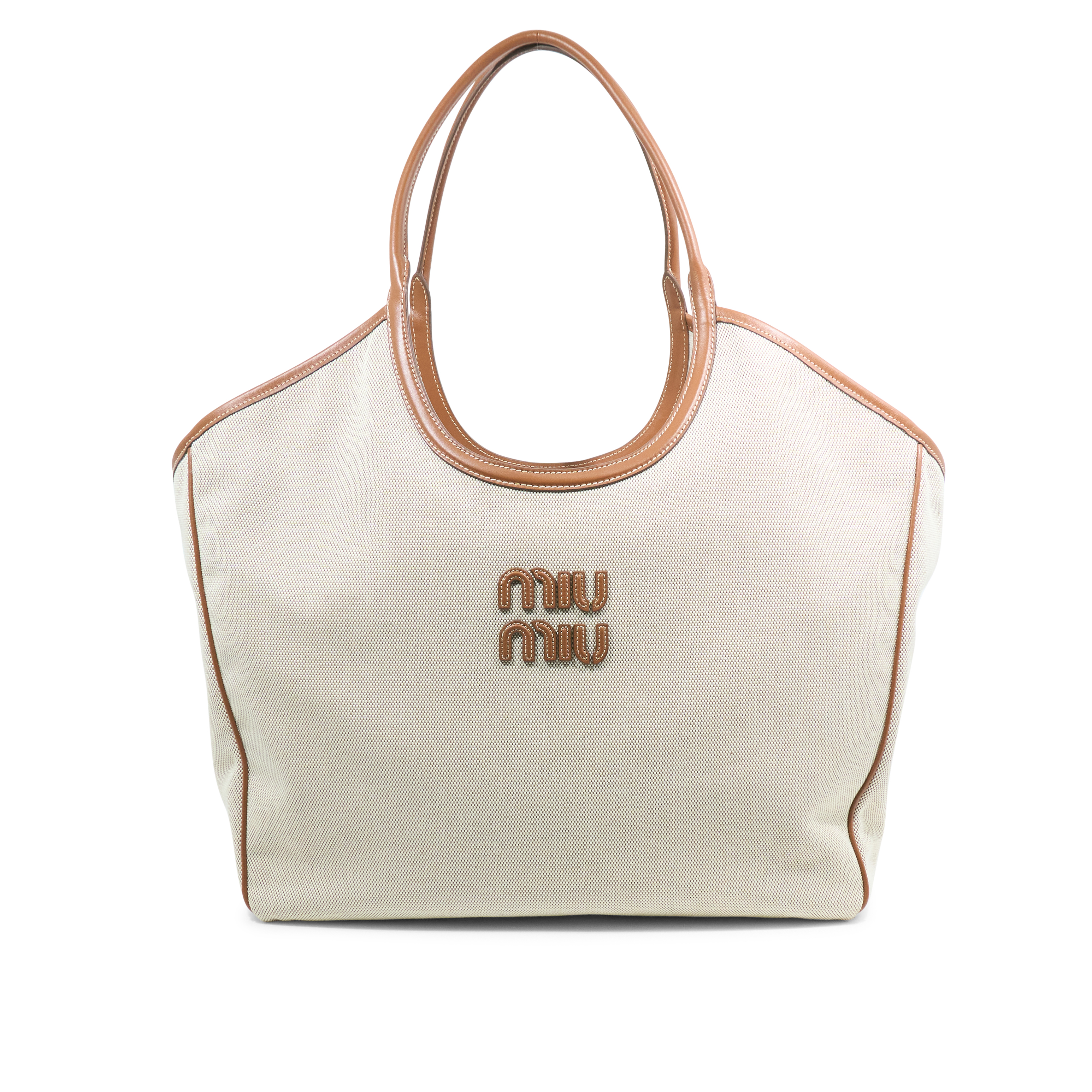 Miu Miu Ivy Canvas Tote Bag