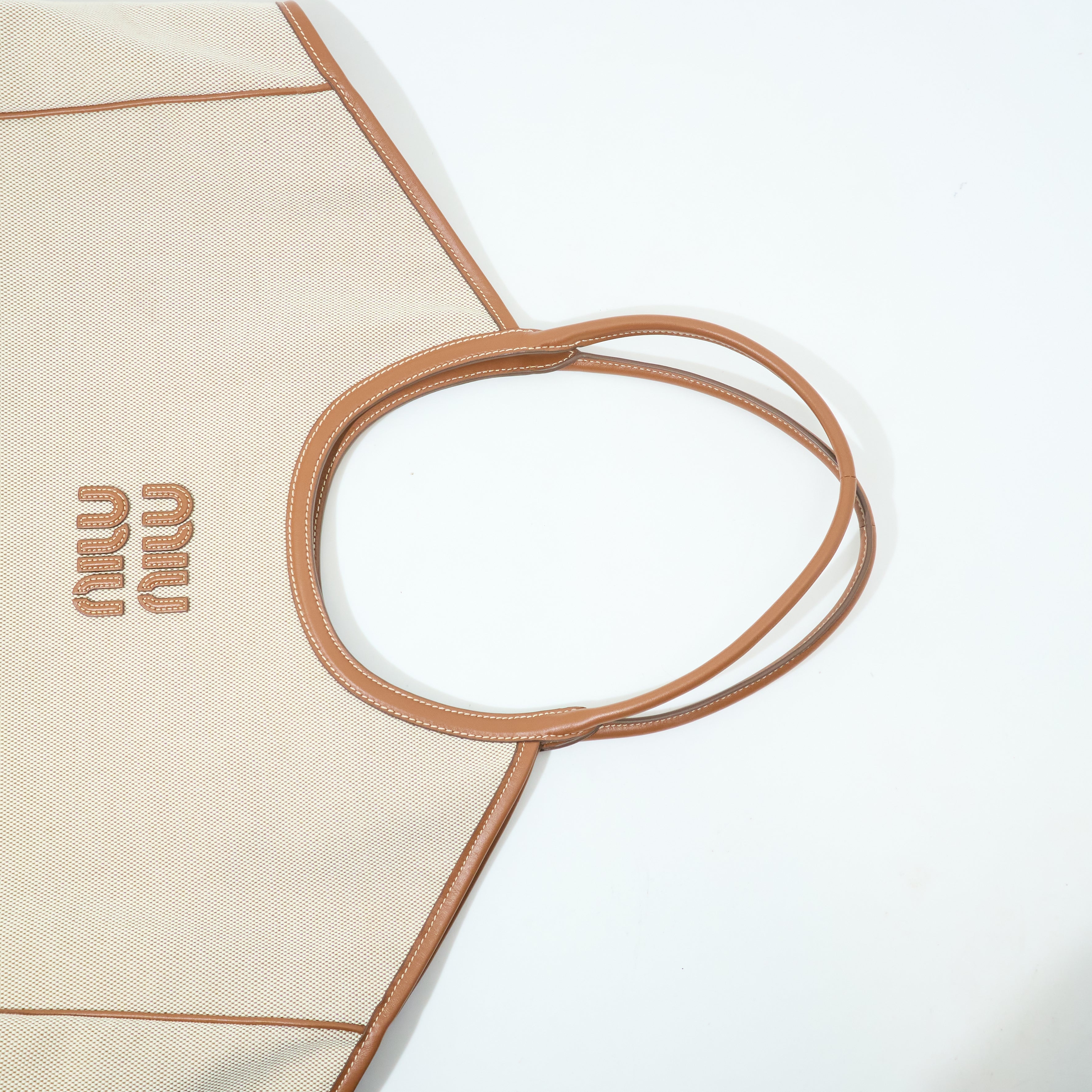 Miu Miu Ivy Canvas Tote Bag