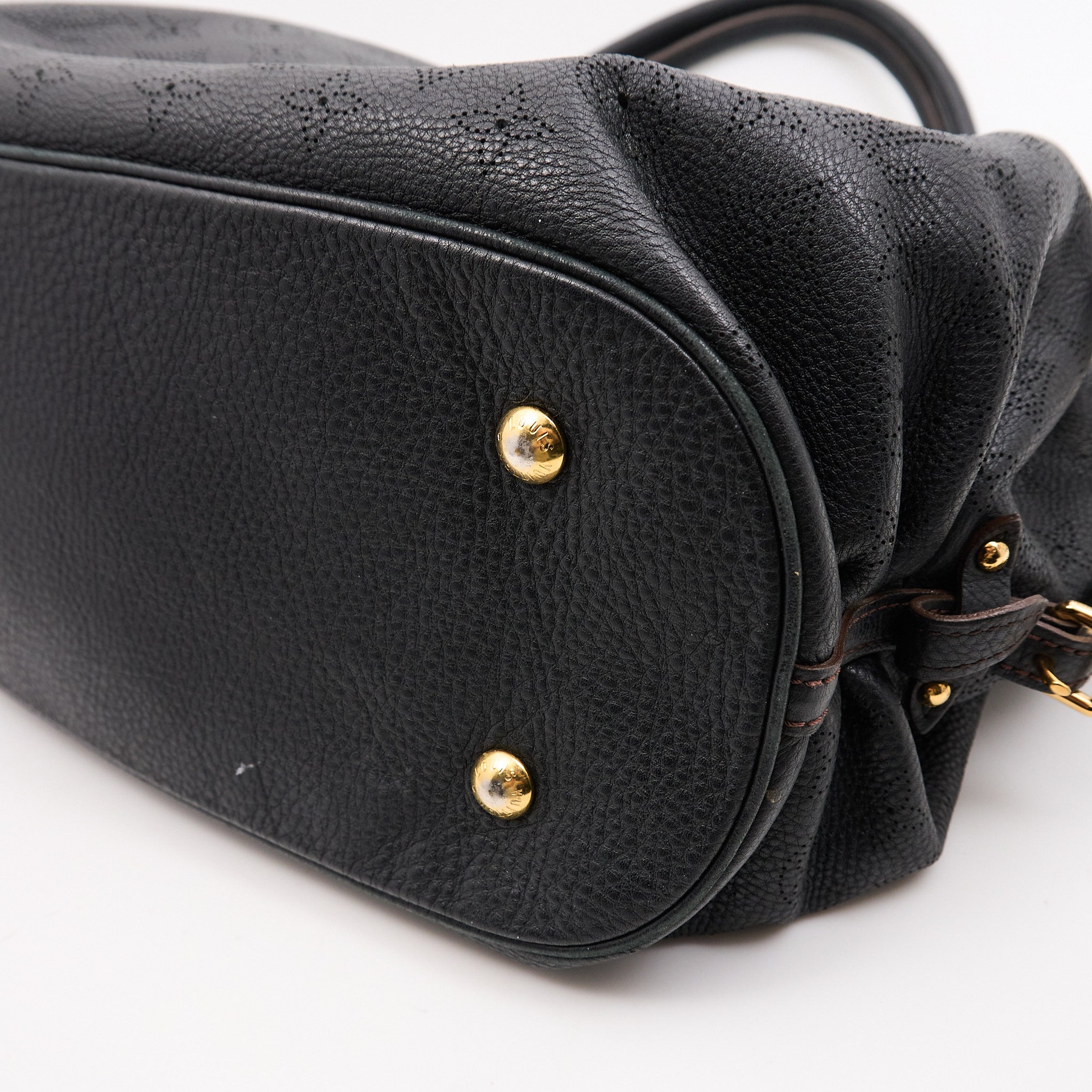 Louis Vuitton Black Mahina Hobo shoulder Bag