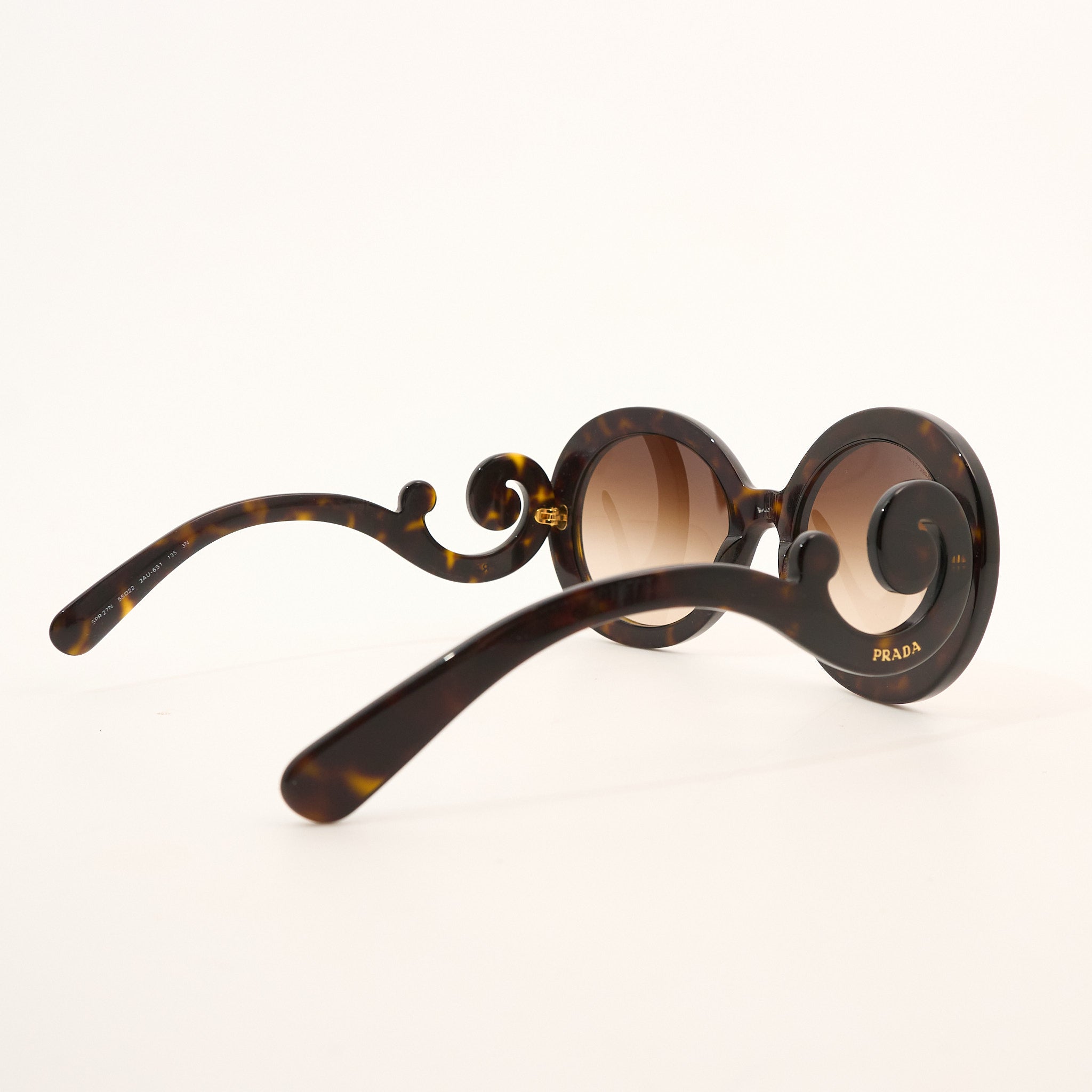 Prada Baroque Swirl Brown Tortoise Sunglasses