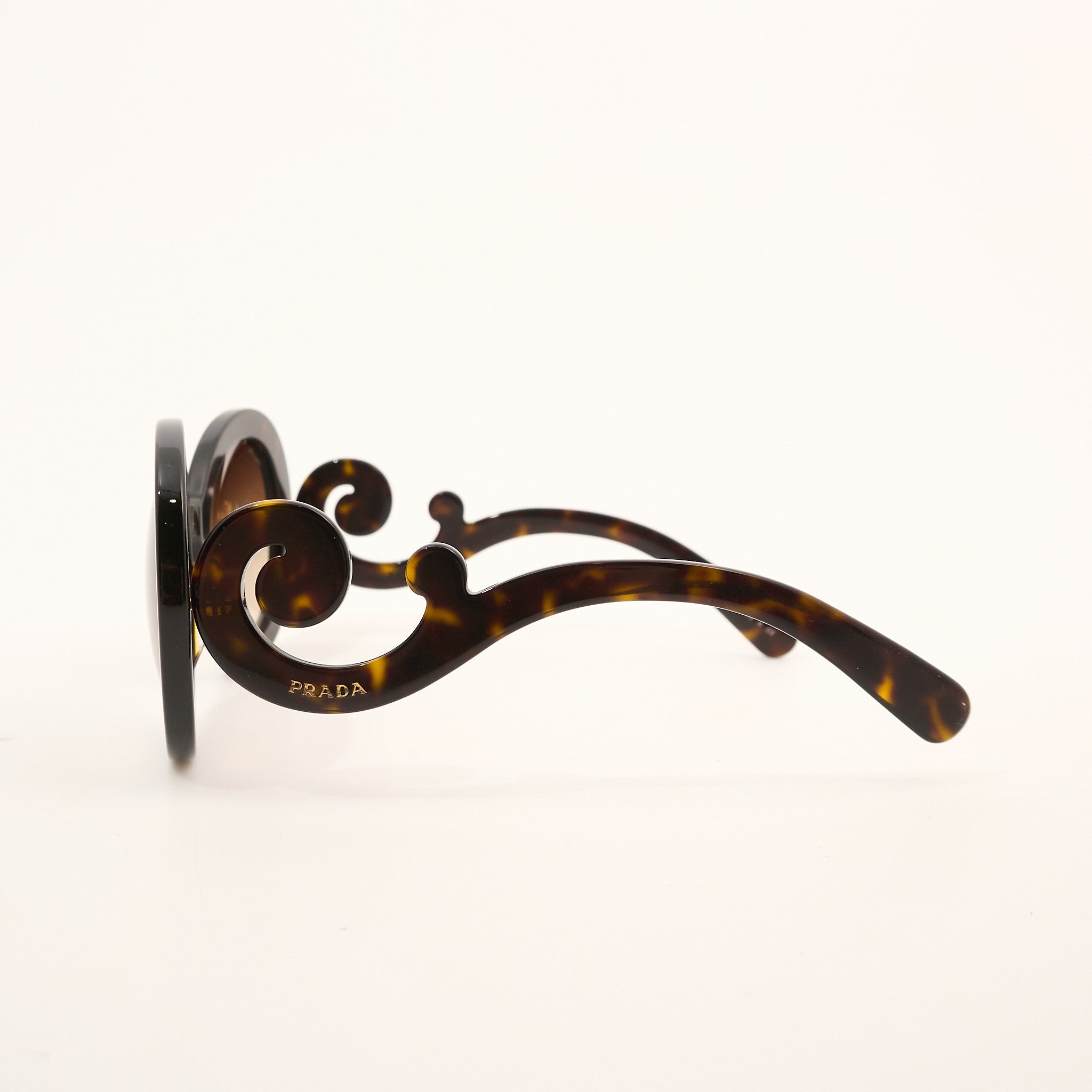 Prada Baroque Swirl Brown Tortoise Sunglasses