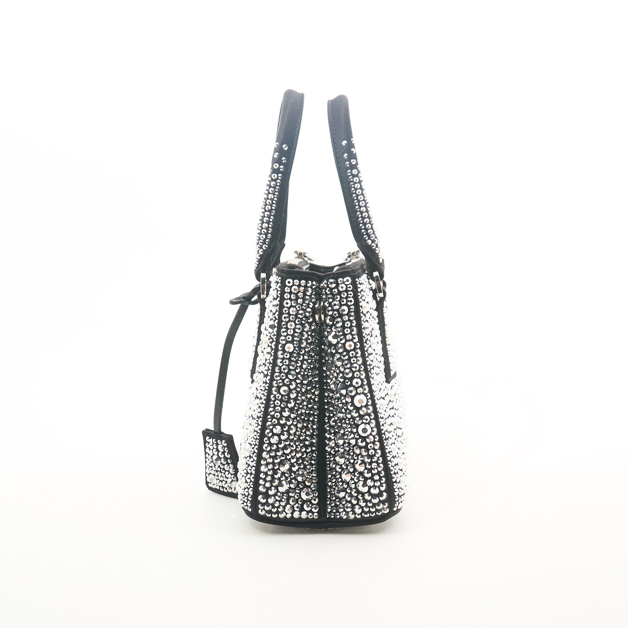 Prada Galleria Satin Bag With Crystals