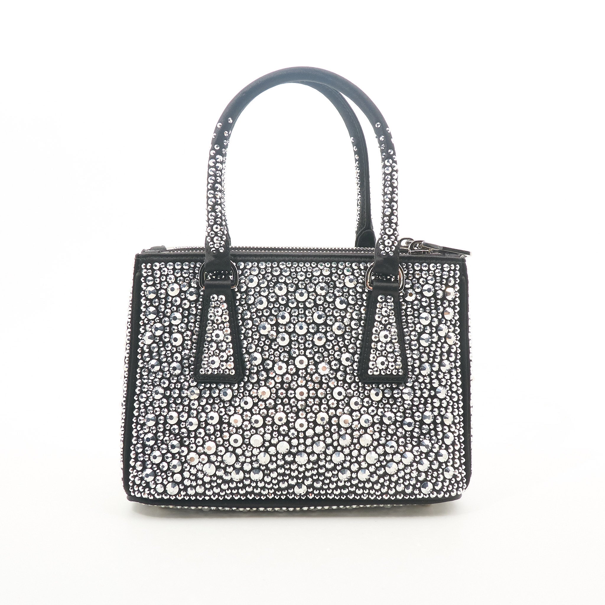 Prada Galleria Satin Bag With Crystals