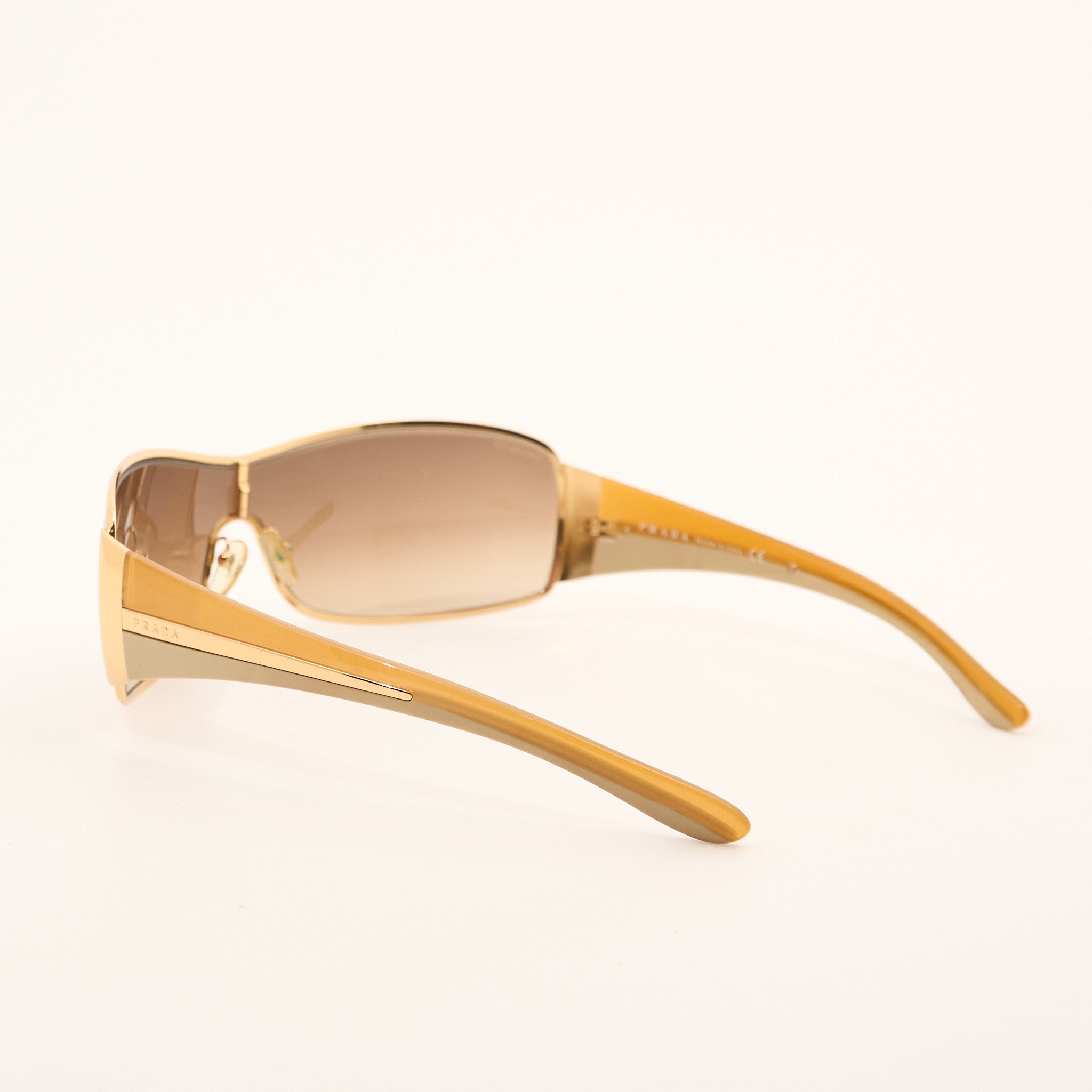 Prada Gold Shield Sunglasses