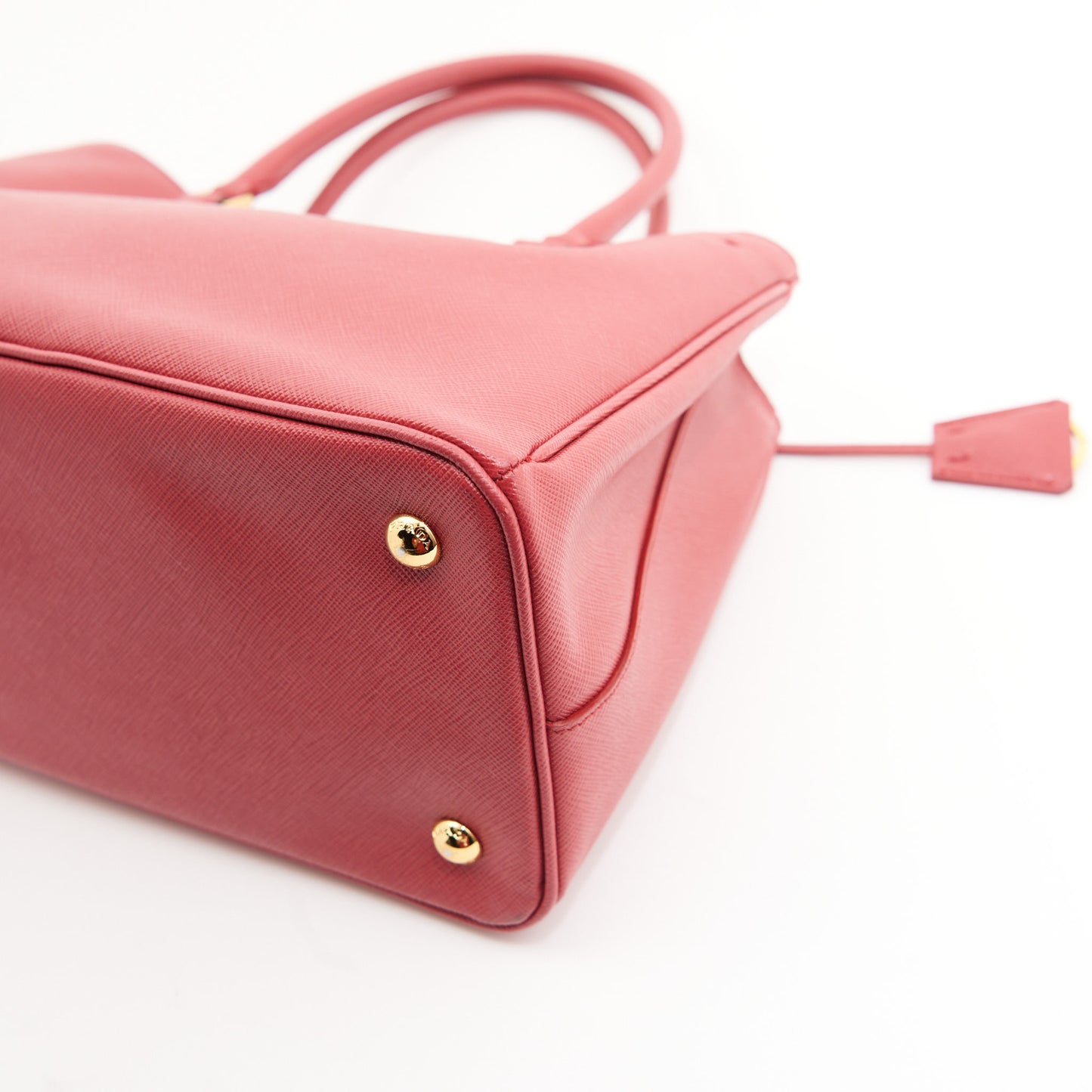 Prada Leather Saffiano Galleria Tote Bag in Red