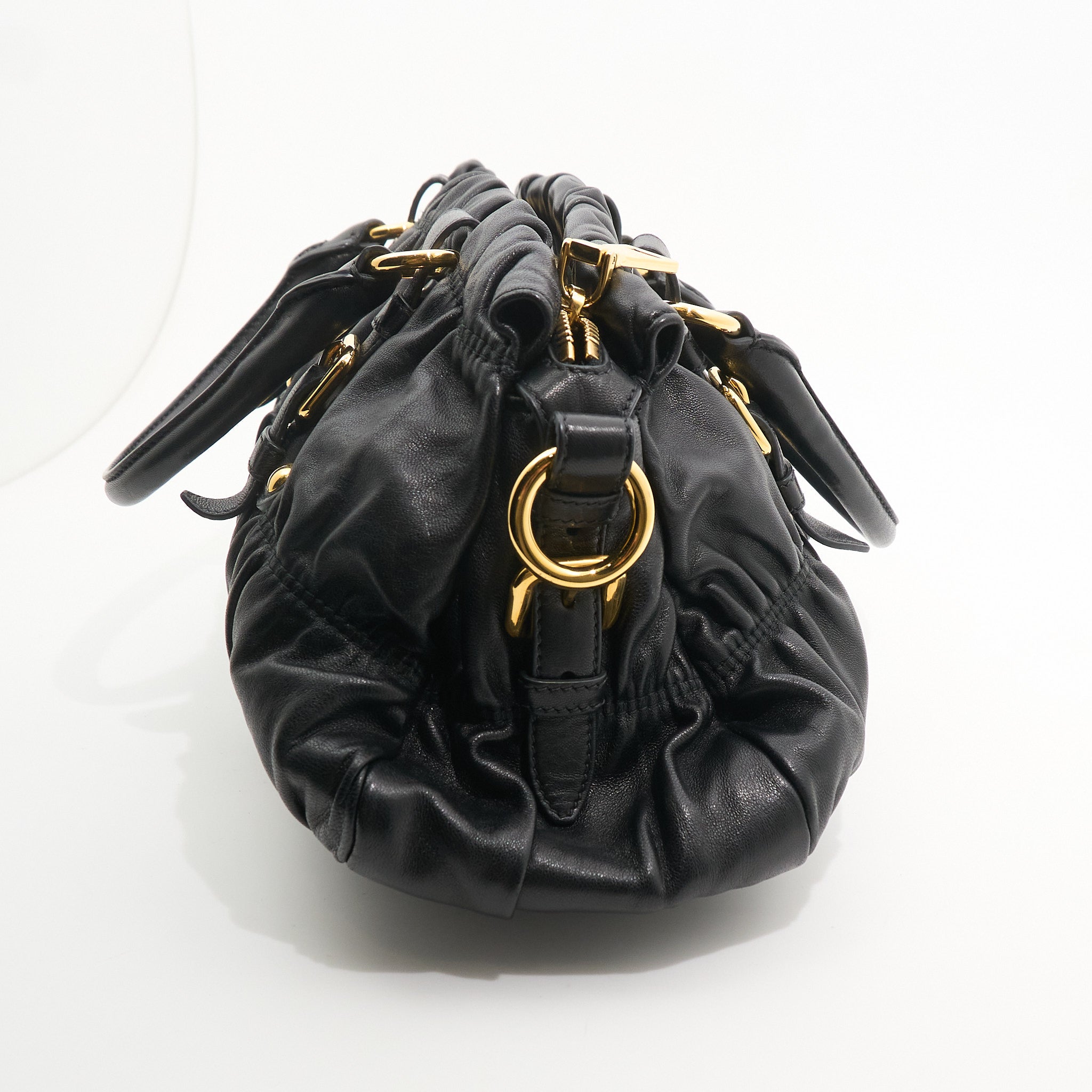 Prada Gaufre Black Nappa Leather Tote Bag