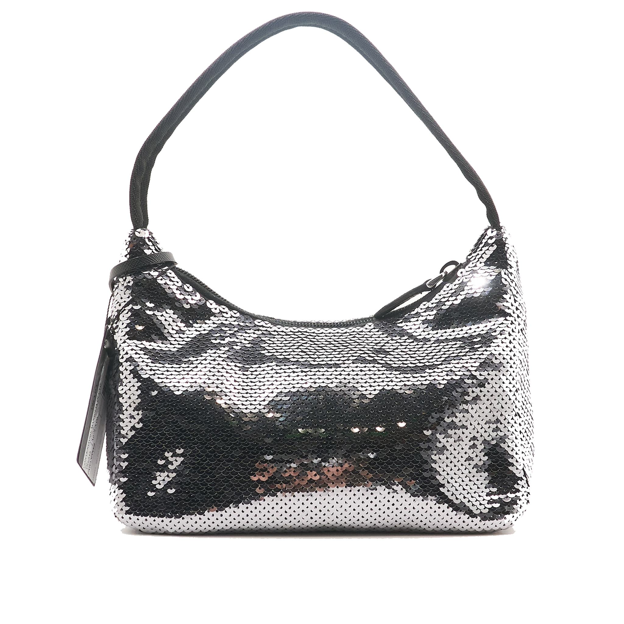 Prada Re-Edition 2000 Silver Sequin Shoulder Bag