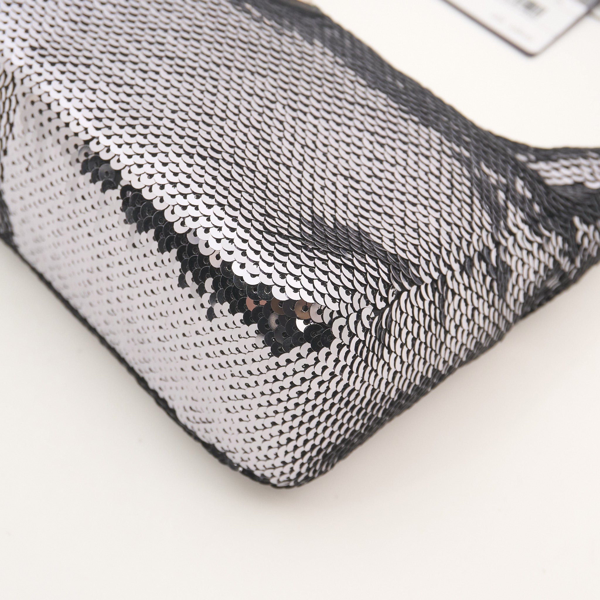Prada Re-Edition 2000 Silver Sequin Shoulder Bag