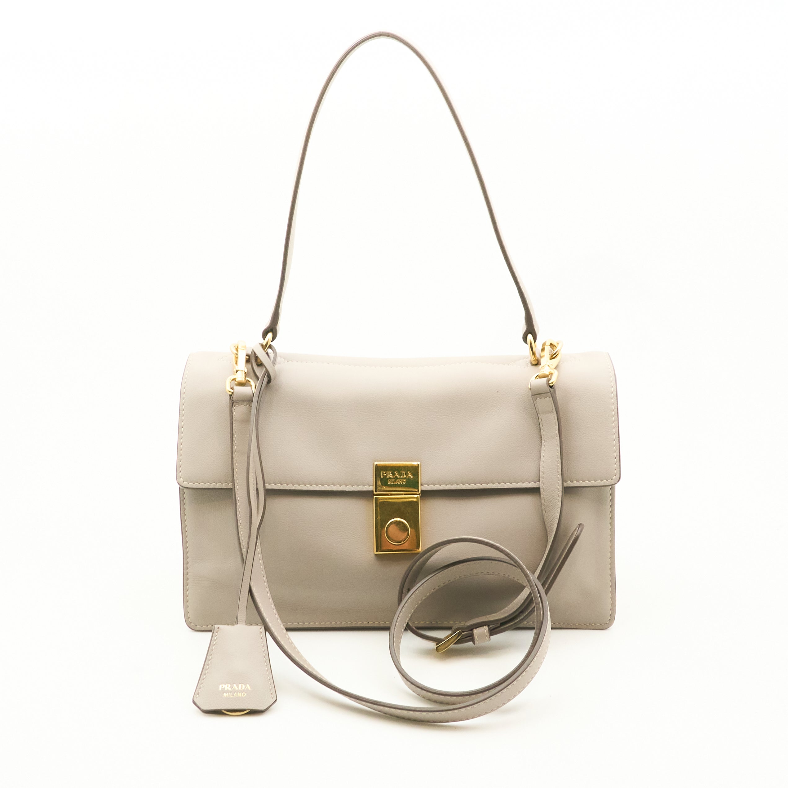 Prada Soft Sound Leather Shoulder Bag