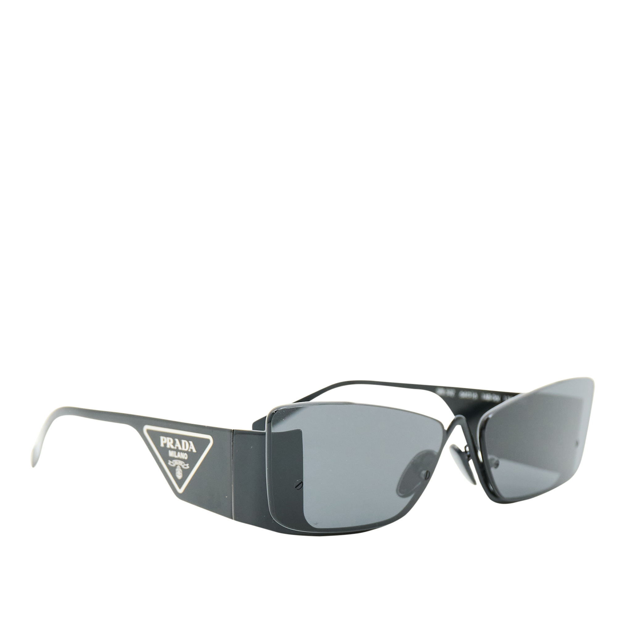 Prada SPR59Z Stainless Steel Sunglasses in Black