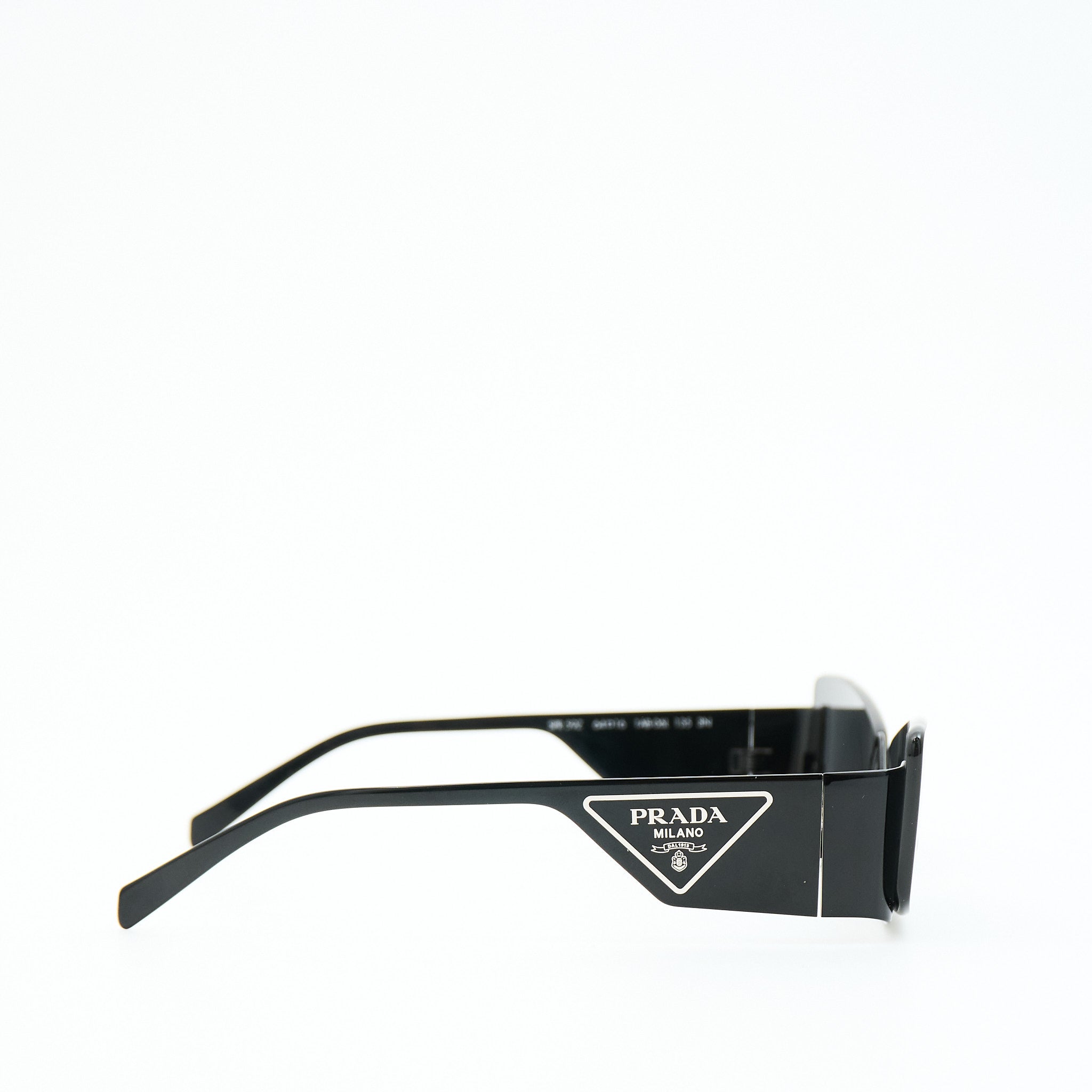 Prada SPR59Z Stainless Steel Sunglasses in Black