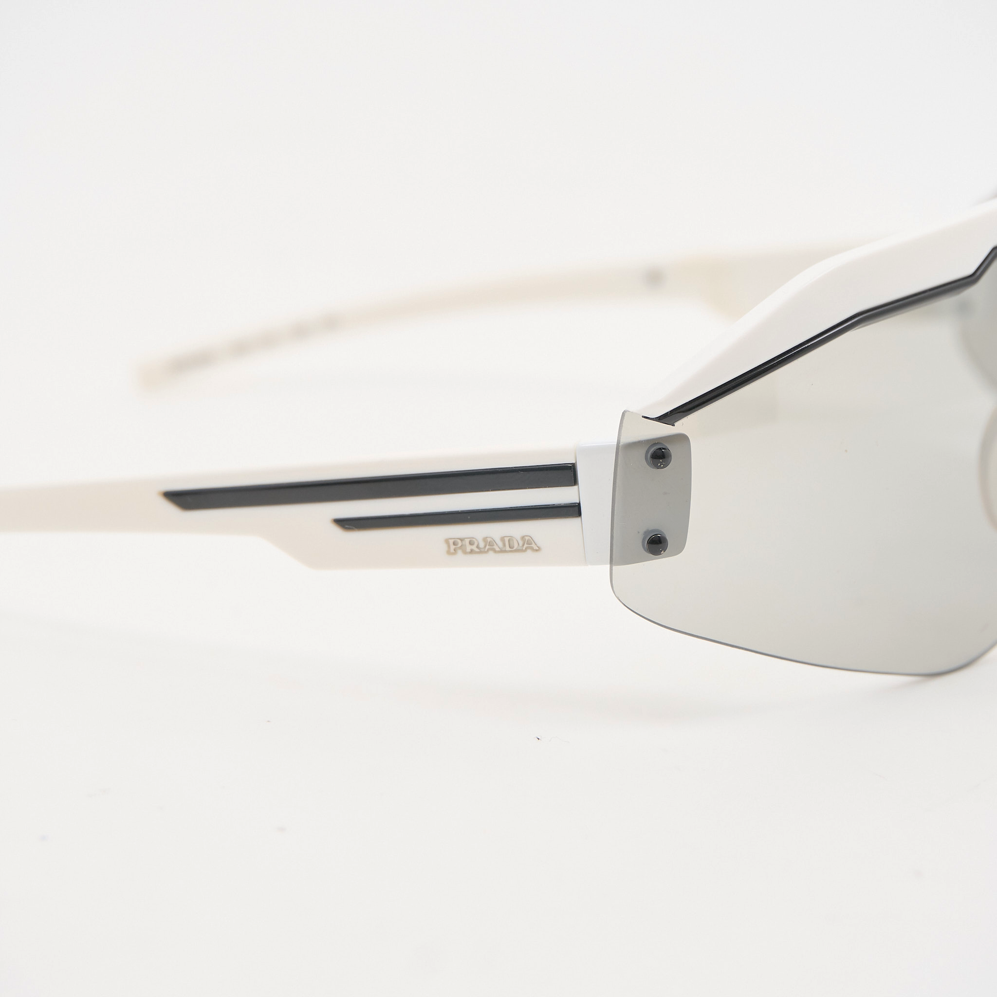 Prada White Shield Glasses