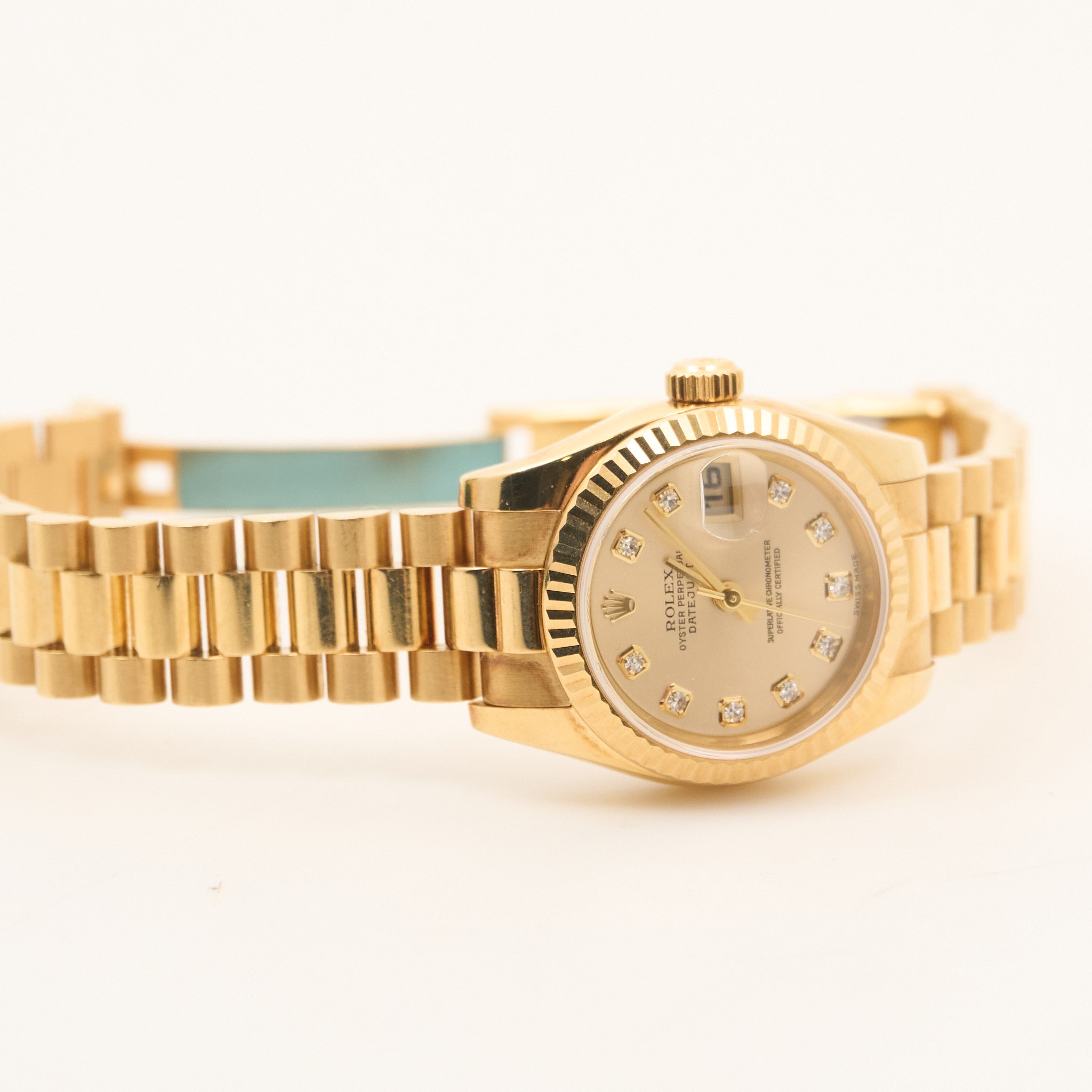 Rolex Lady-Datejust 26 Champagne Dial 18ct Yellow Gold 179178