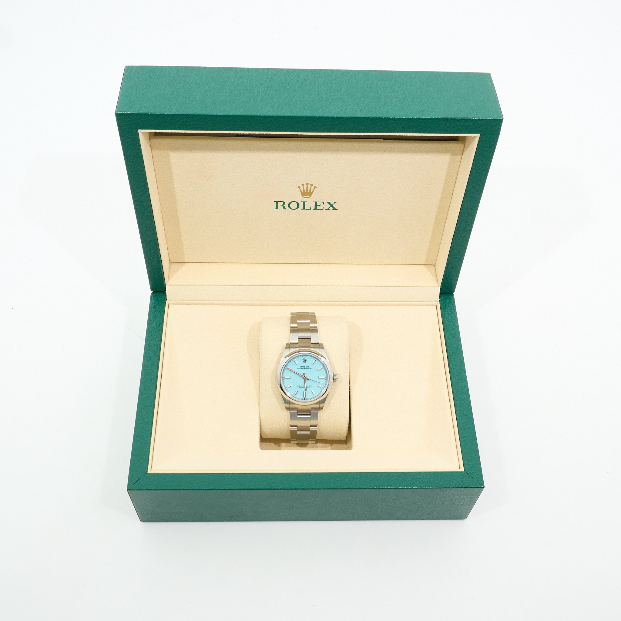 Rolex Oyster Perpetual 31 Turquoise Blue Dial