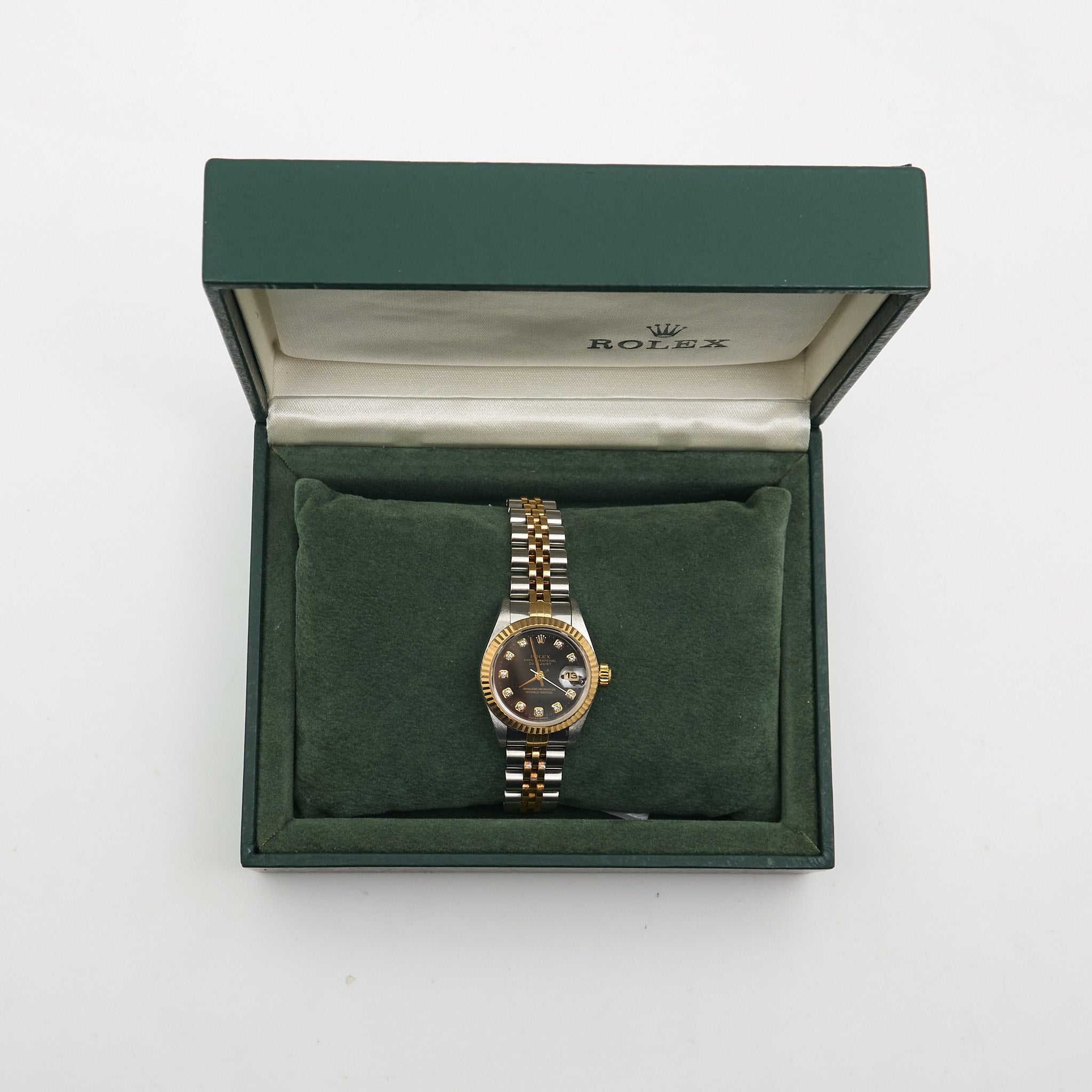 Rolex Datejust 26mm Black Diamond Dial Watch 79173