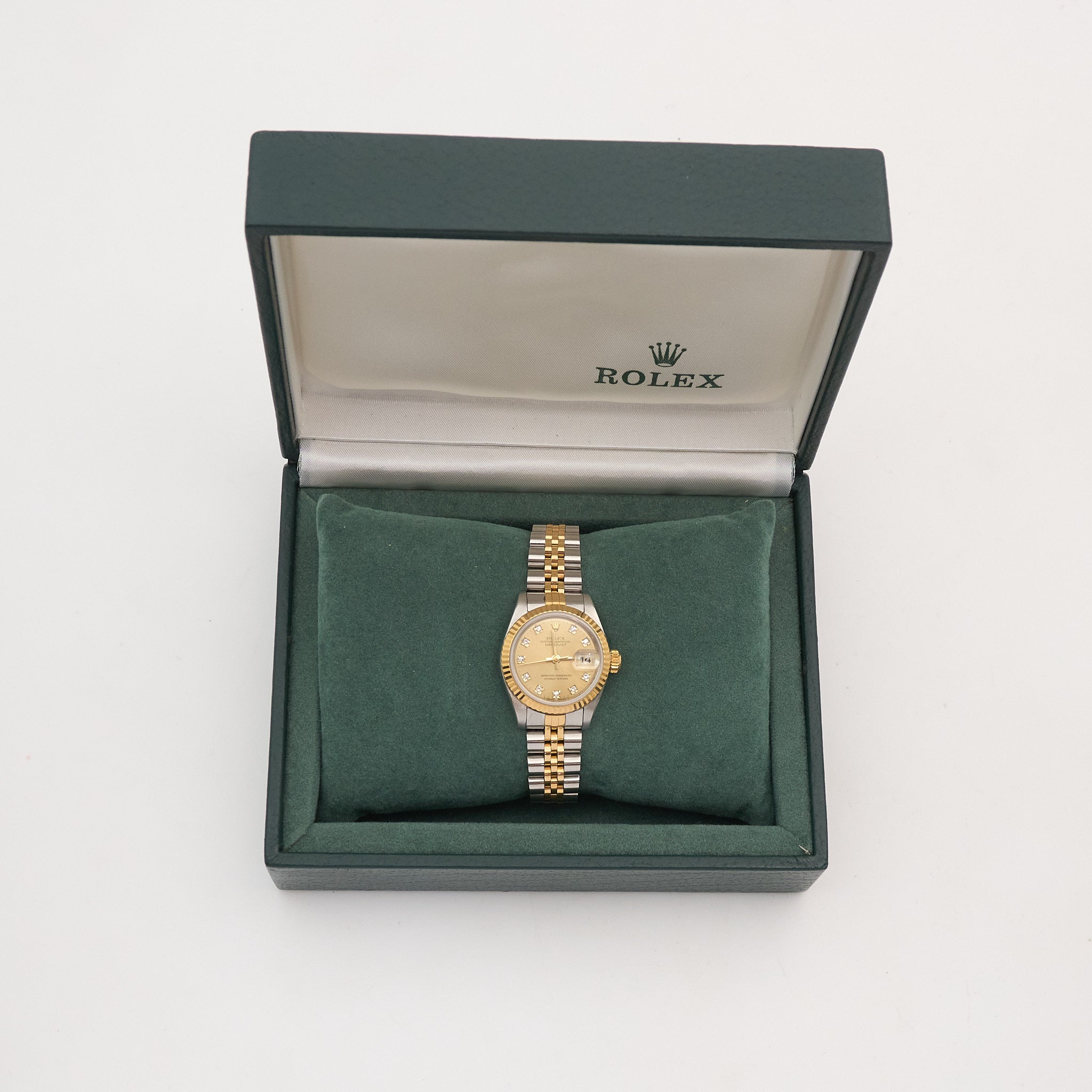 Rolex DateJust 26mm Champagne Gold Diamond Dial 69173