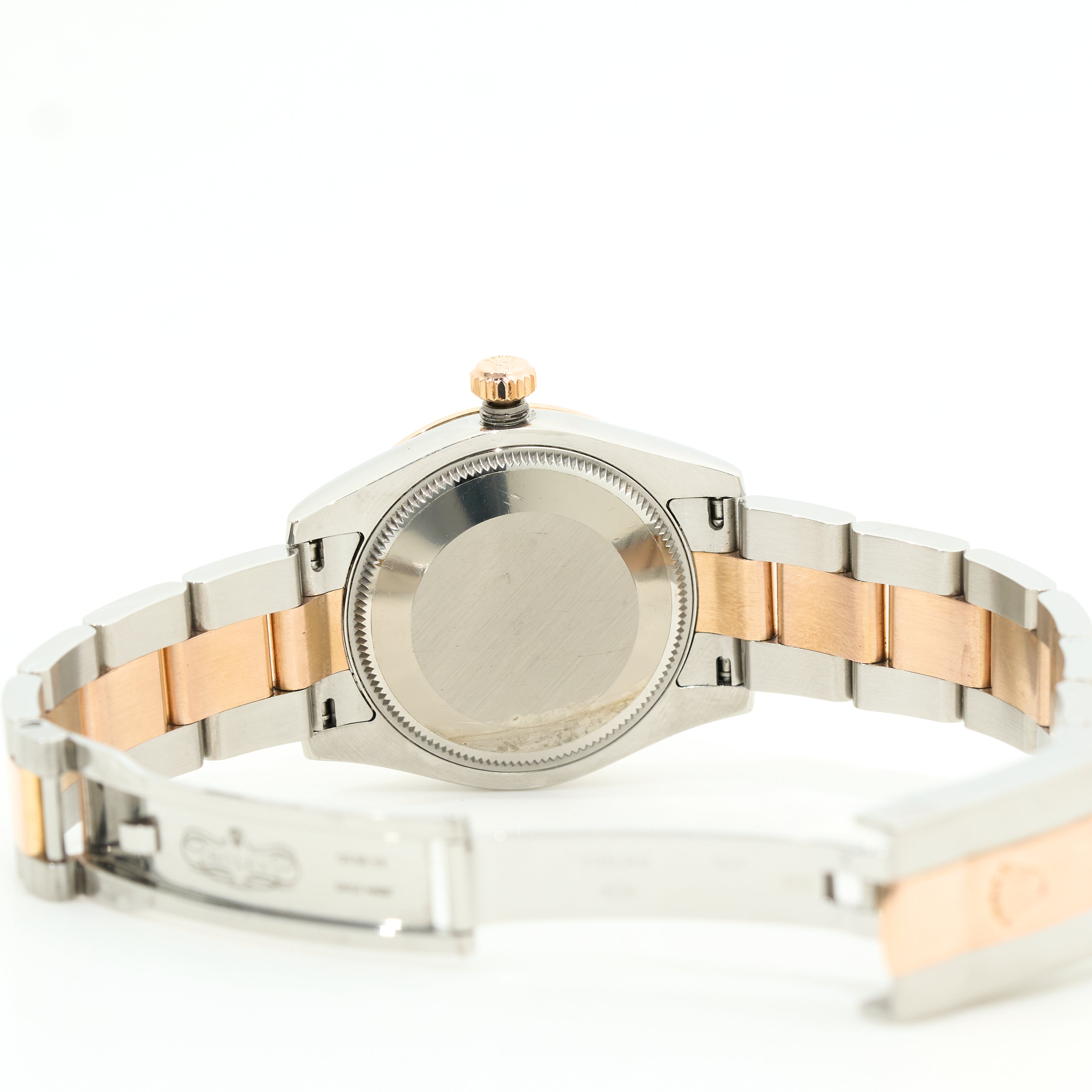 Rolex Oyster Perpetual Datejust 31 Chocolate Dial Diamond Bezel Everose Rolesor