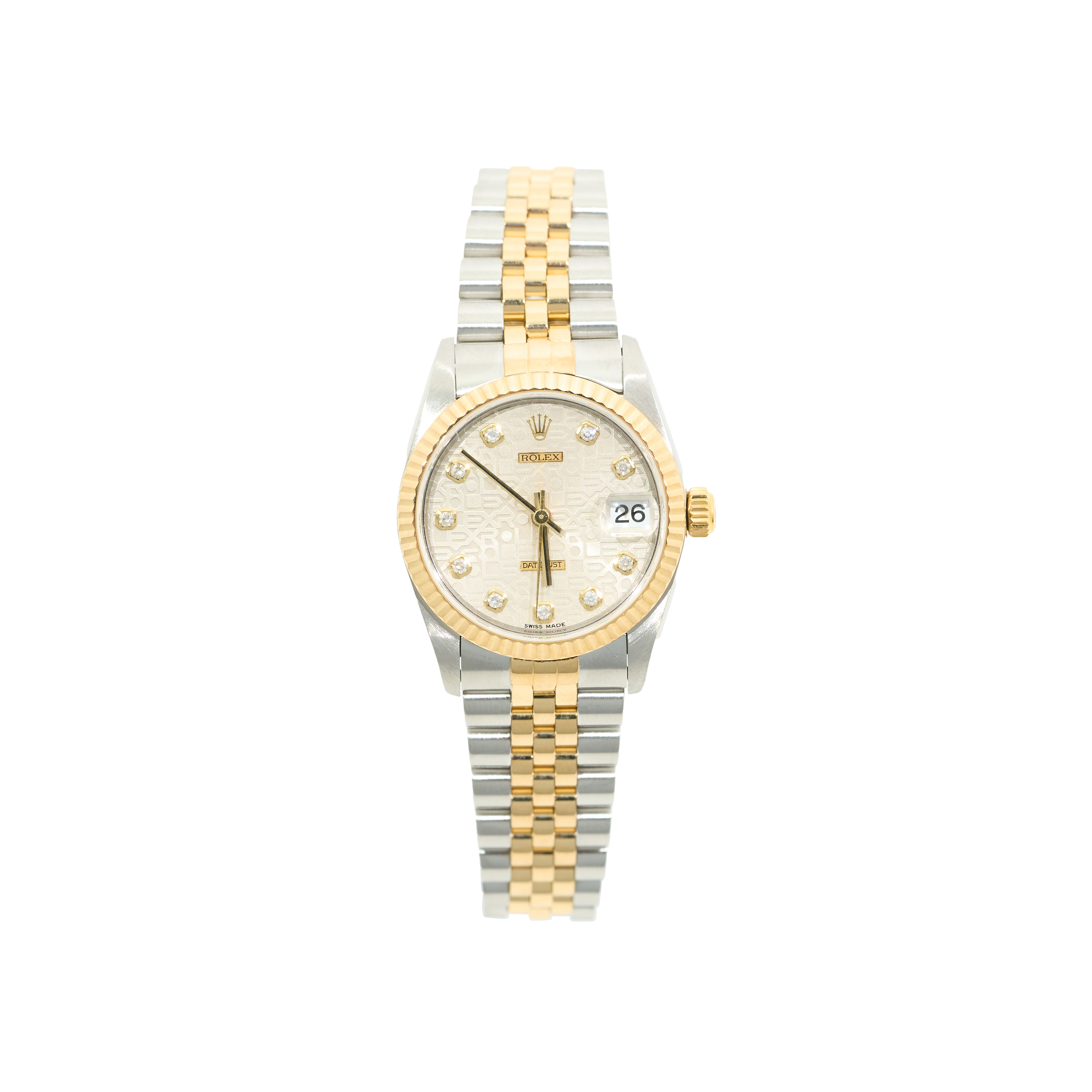 Rolex Datejust 31mm Cream Jubilee Anniversary Diamond Dial