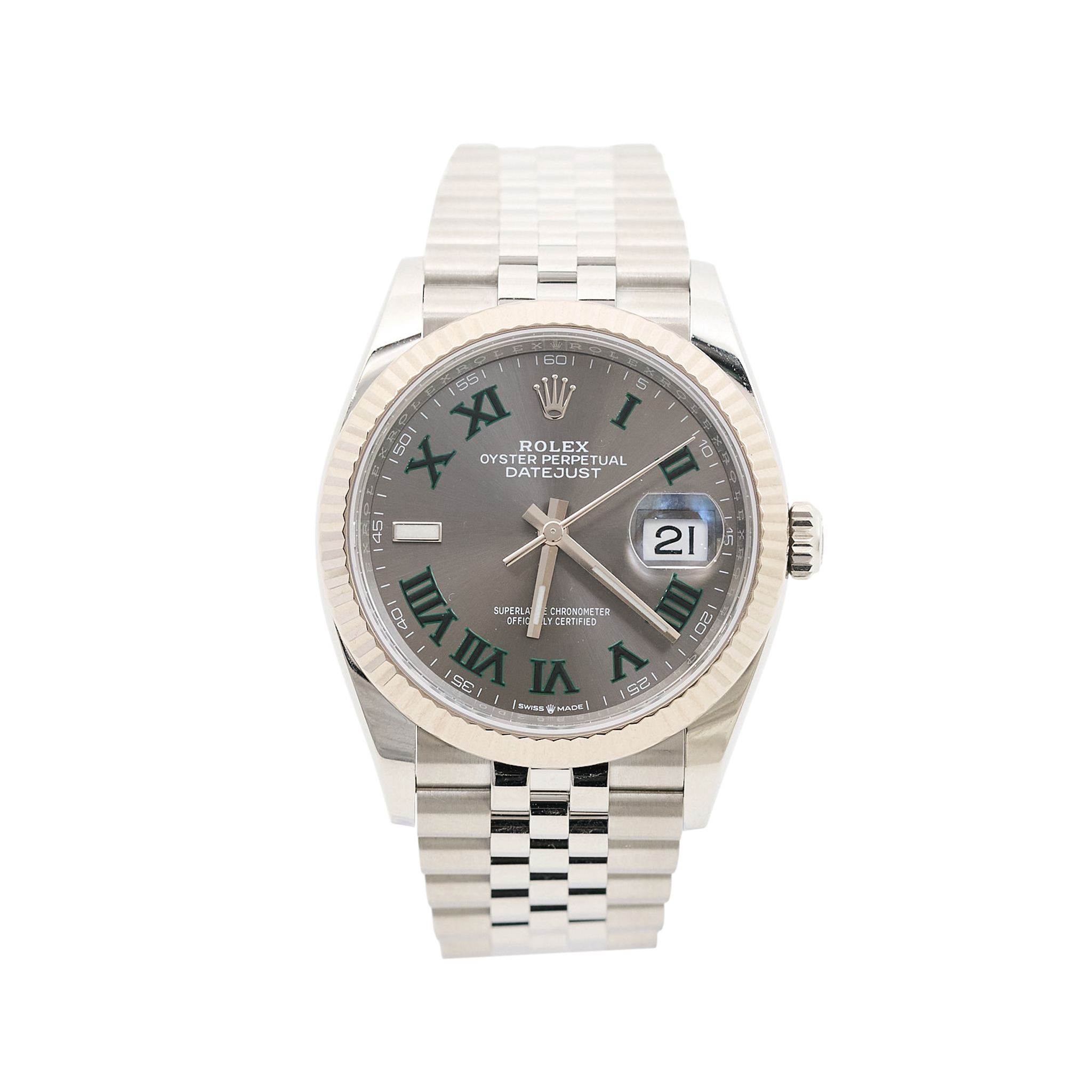 Rolex Datejust 36 White Rolesor Wimbledon Dial - 126234