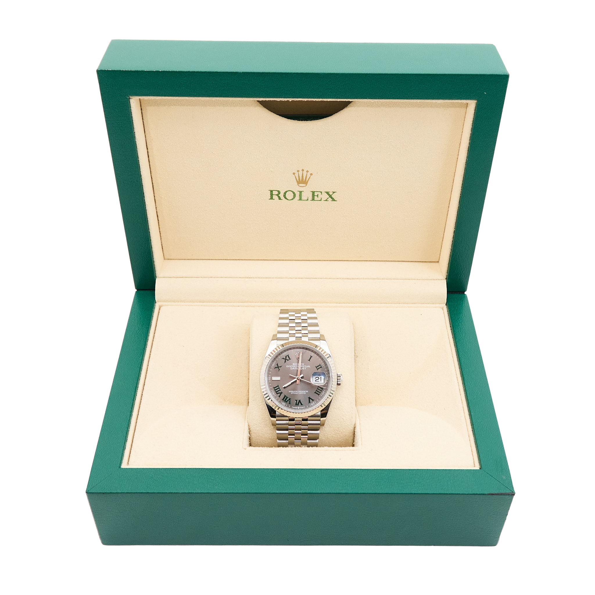 Rolex Datejust 36 White Rolesor Wimbledon Dial - 126234