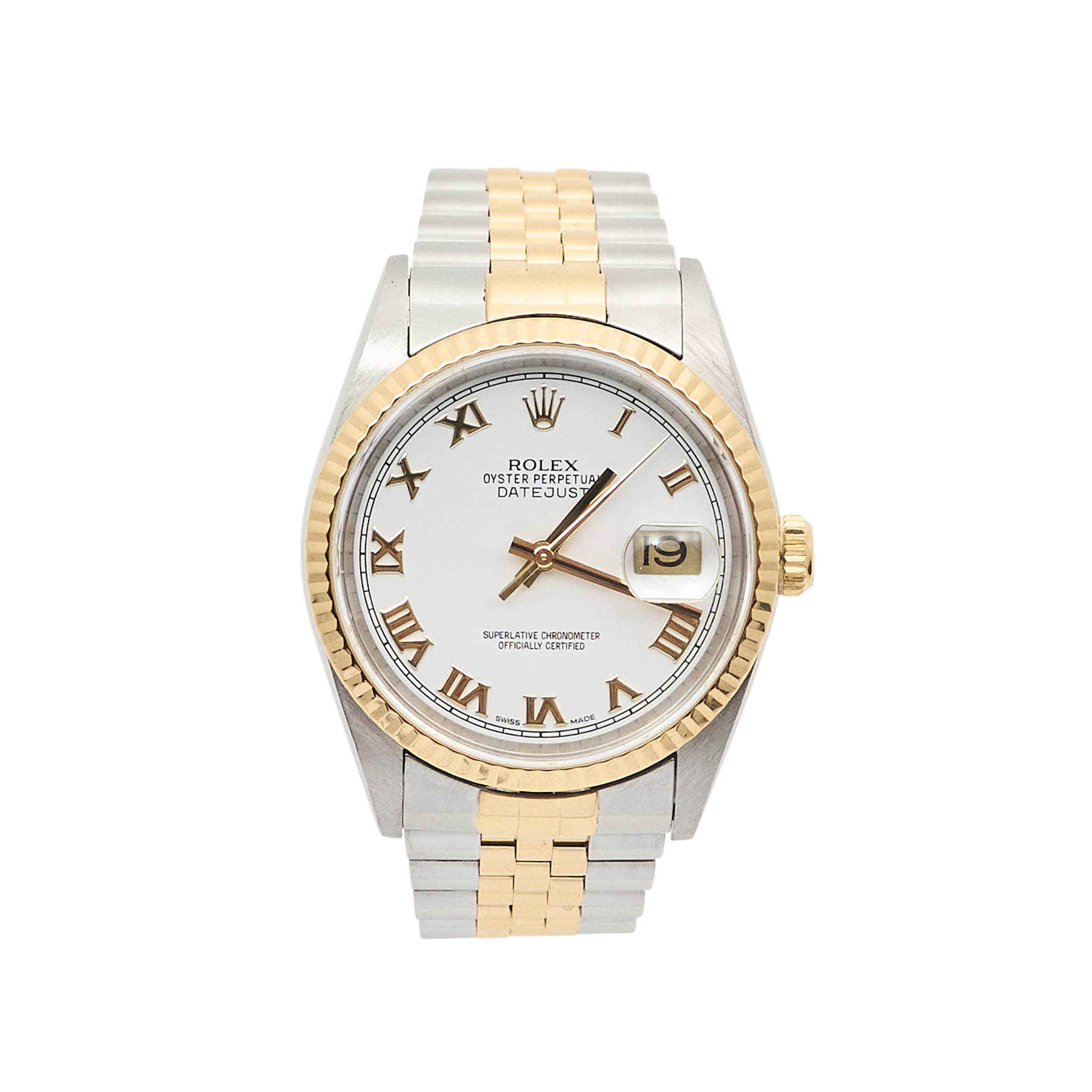 Rolex Datejust 36mm White Roman Dial 16233