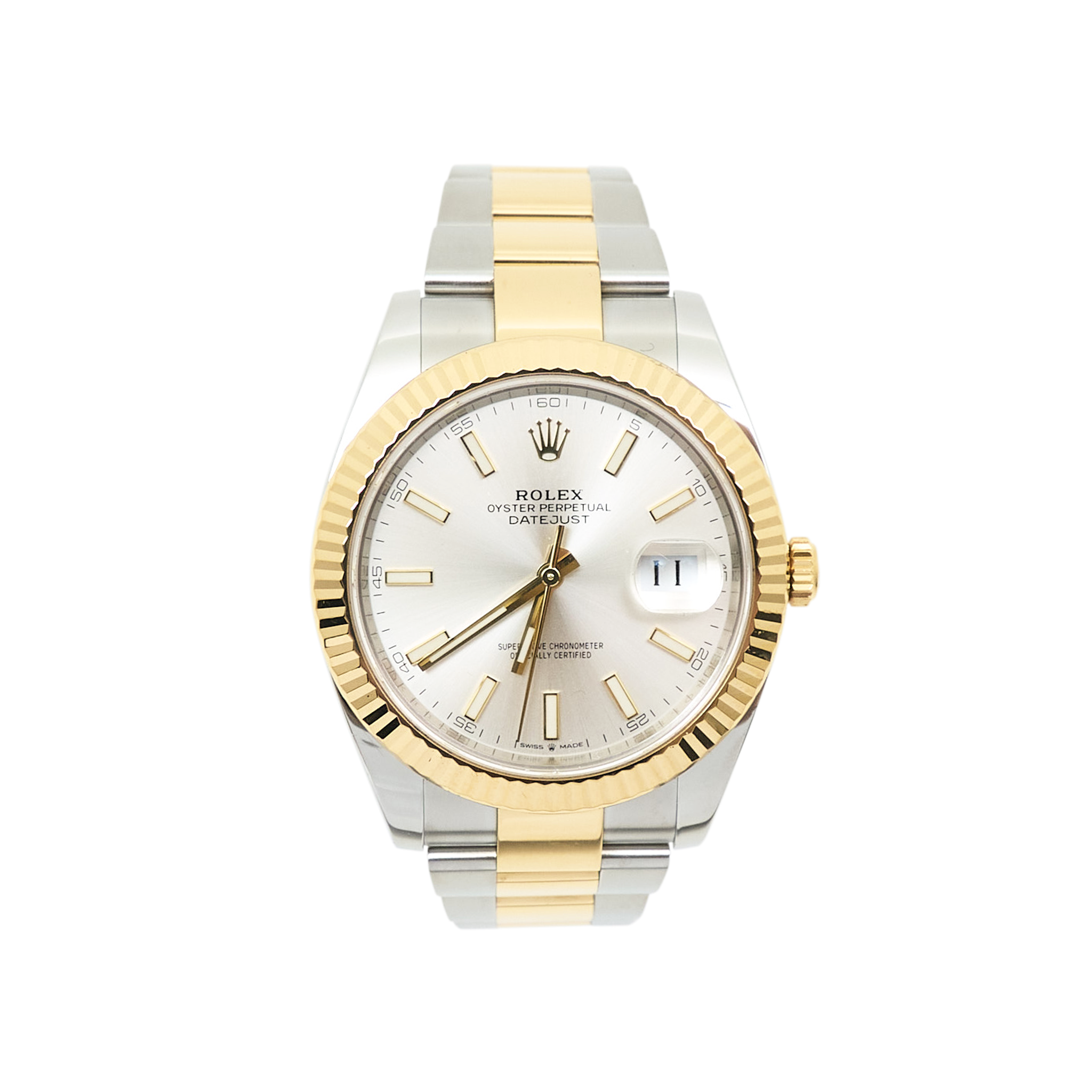 Rolex Datejust 41 Two-Tone Oystersteel & 18ct Yellow Gold Silver Dial Ref 126333