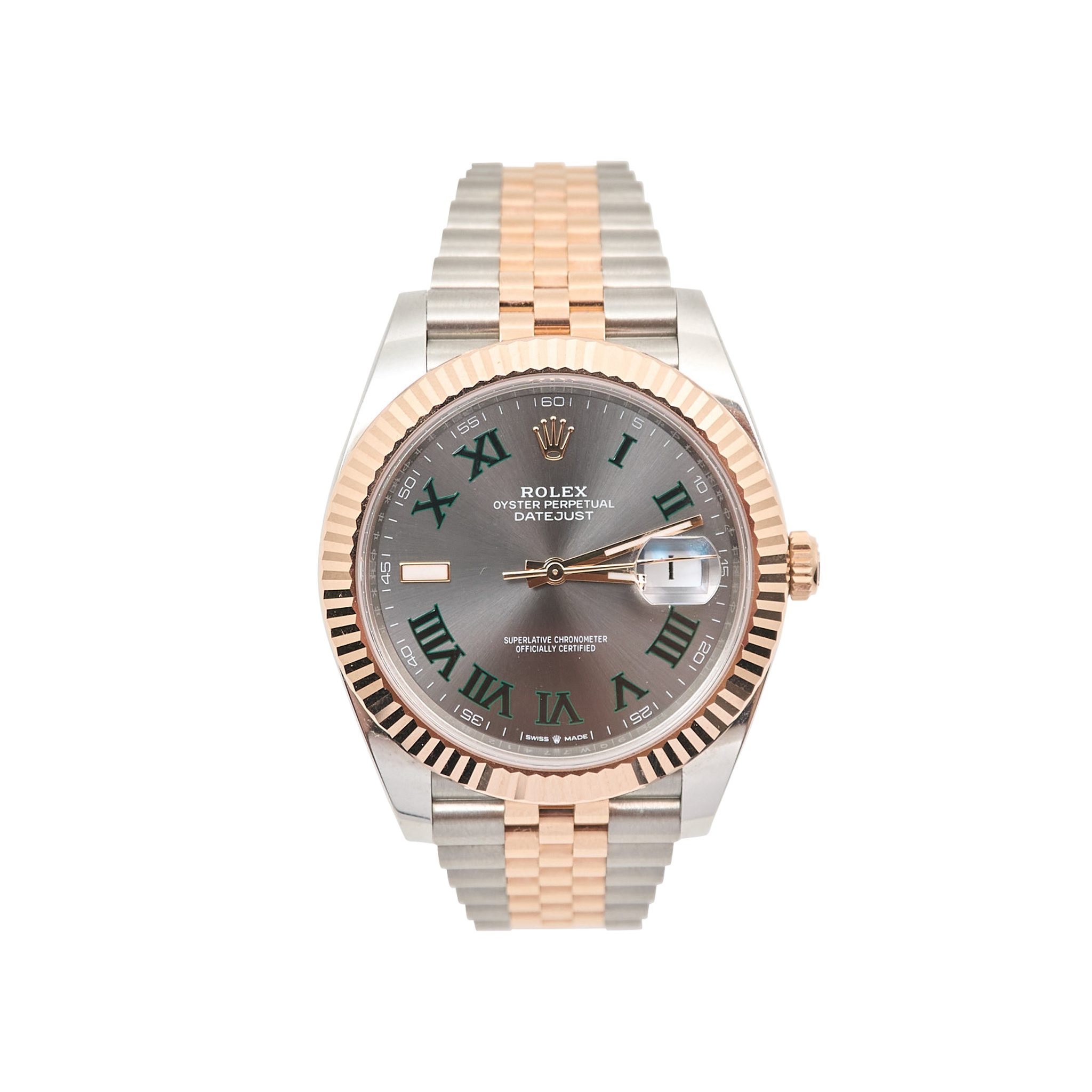 Rolex Datejust 41 Everose 'Wimbledon' Jubilee Braclet