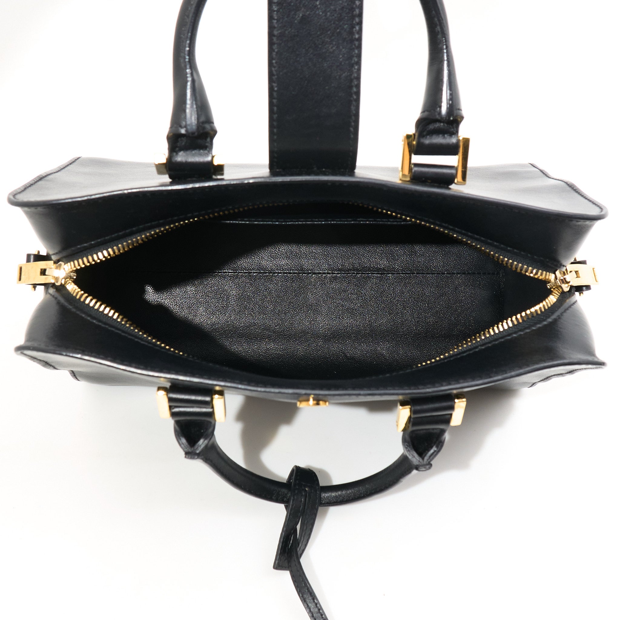 Saint Laurent Cabas Handbag In Black Leather