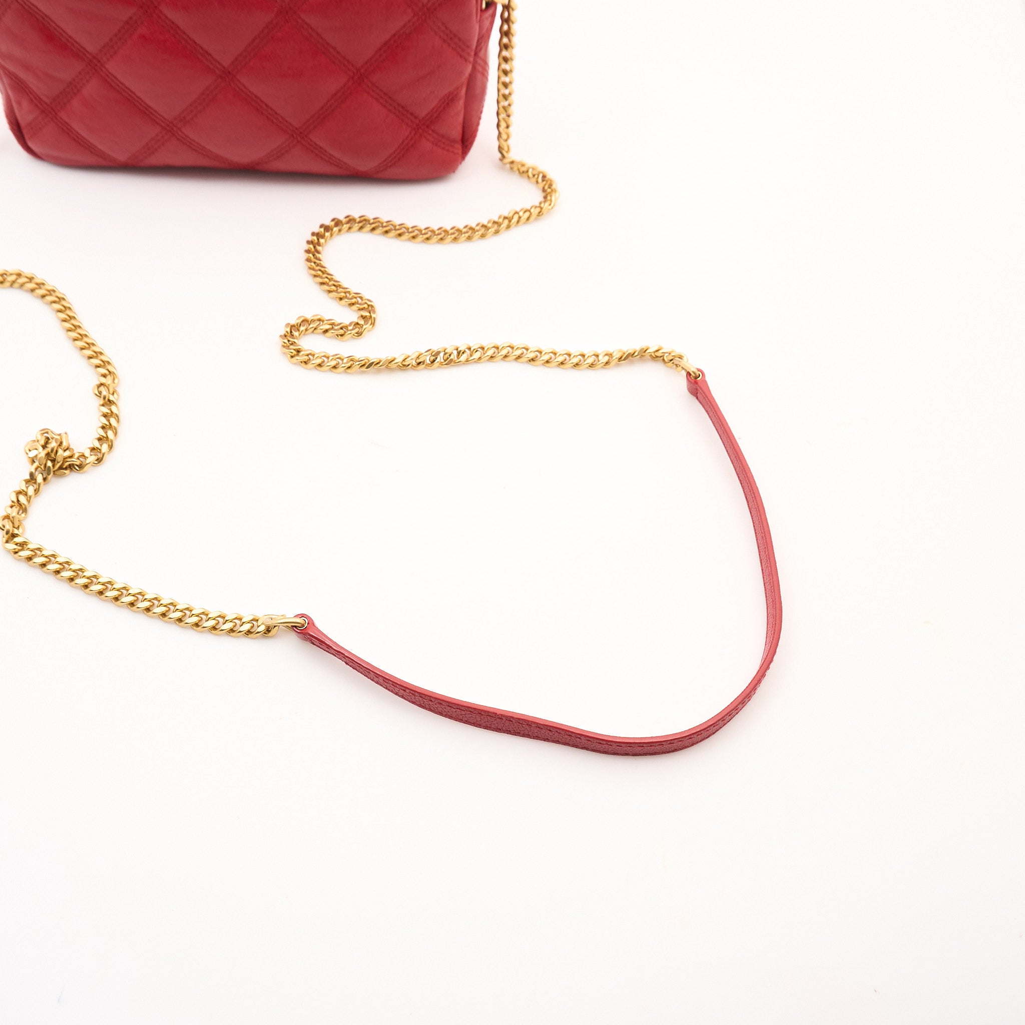 Saint Laurent Becky Double-Zip Red Crossbody Bag