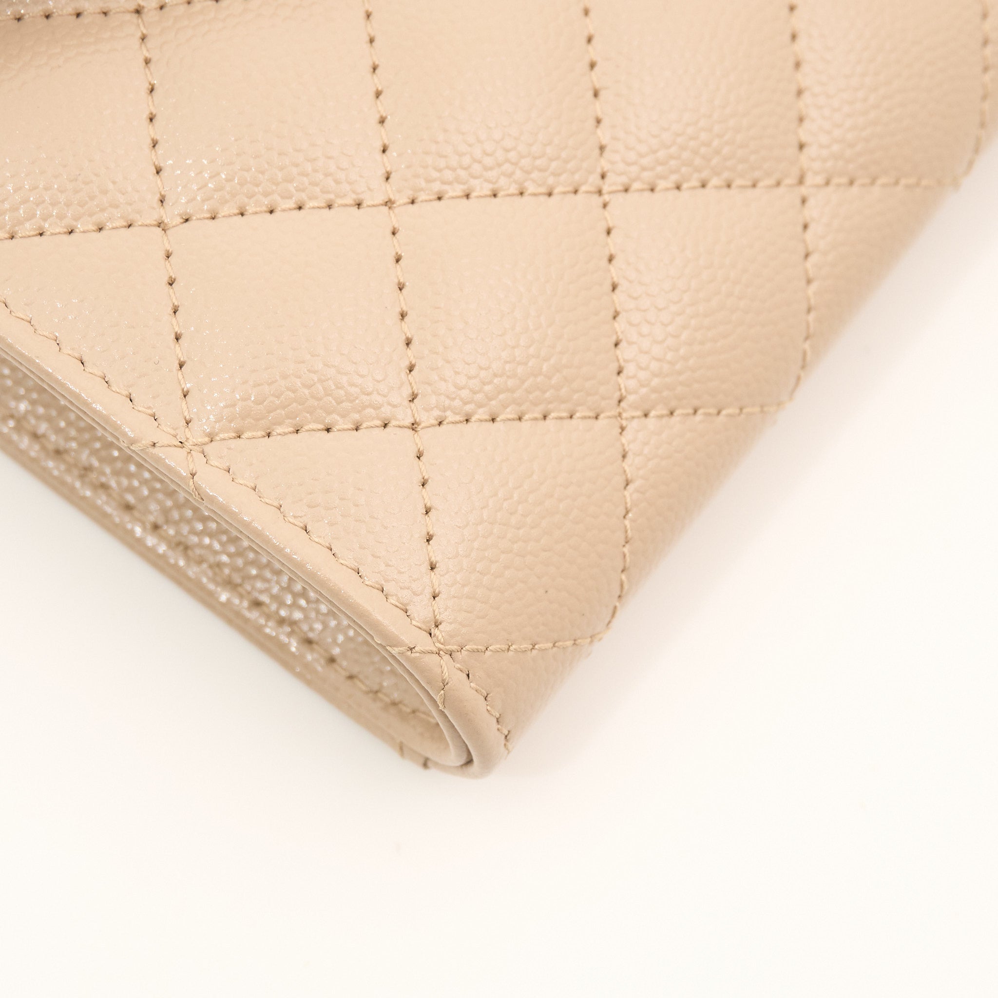Saint Laurent Cassandre Beige Envelope Matelassé Leather Clutch