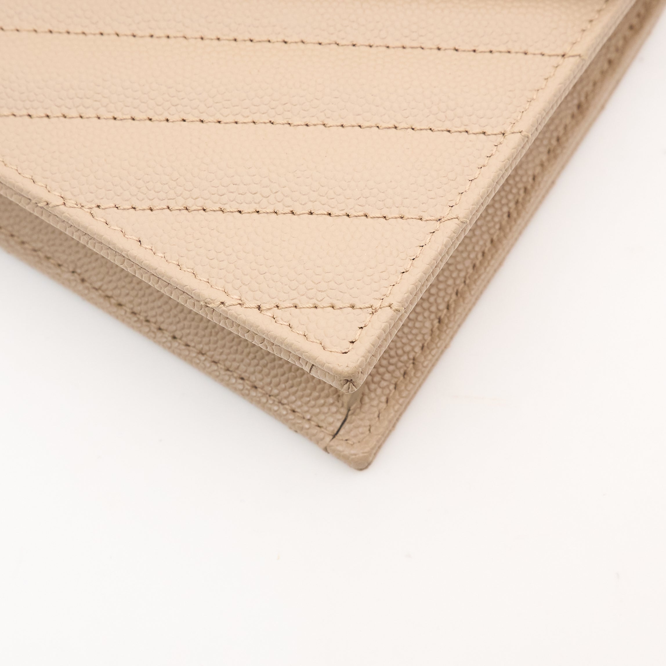 Saint Laurent Cassandre Beige Wallet On Chain Bag