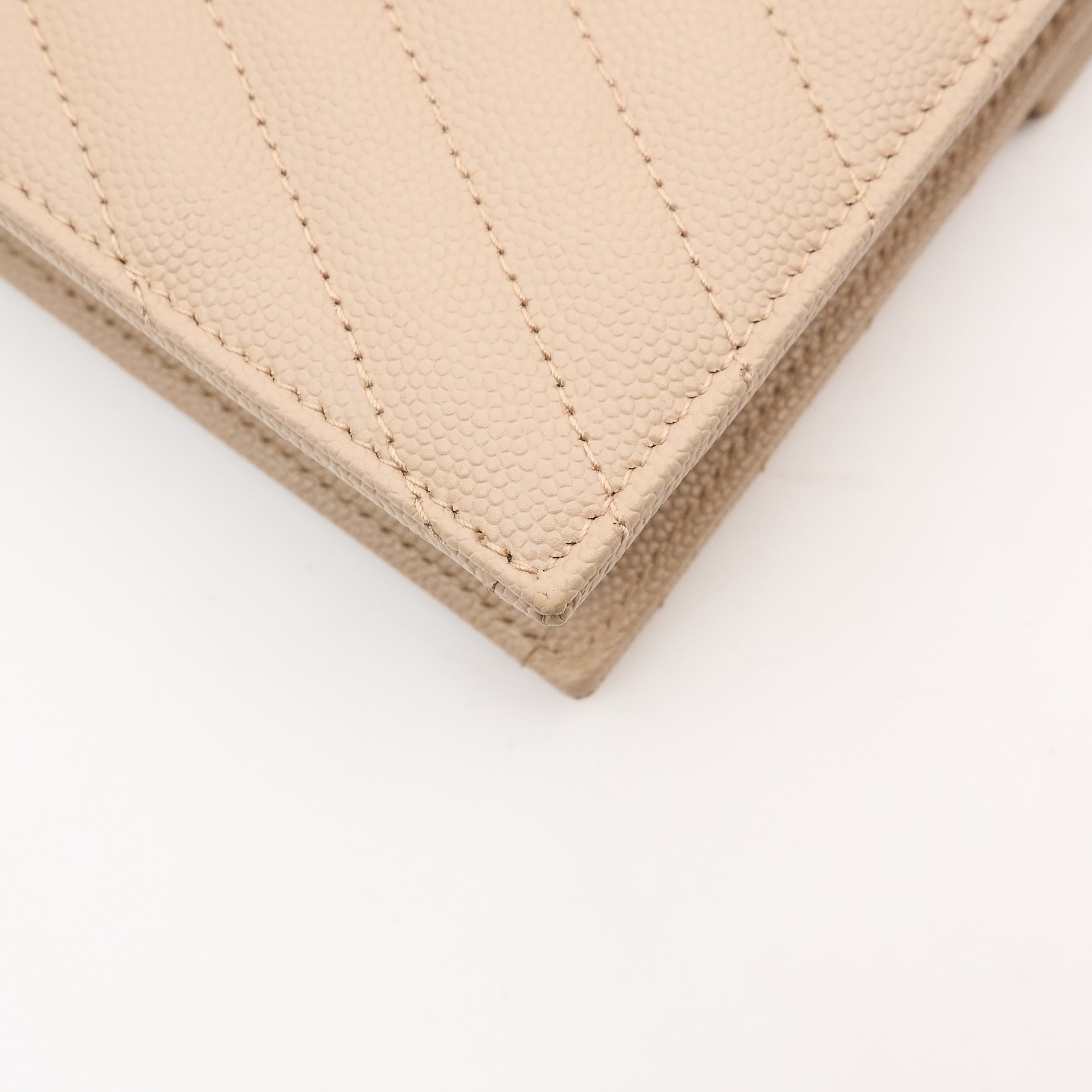 Saint Laurent Cassandre Beige Wallet On Chain Bag