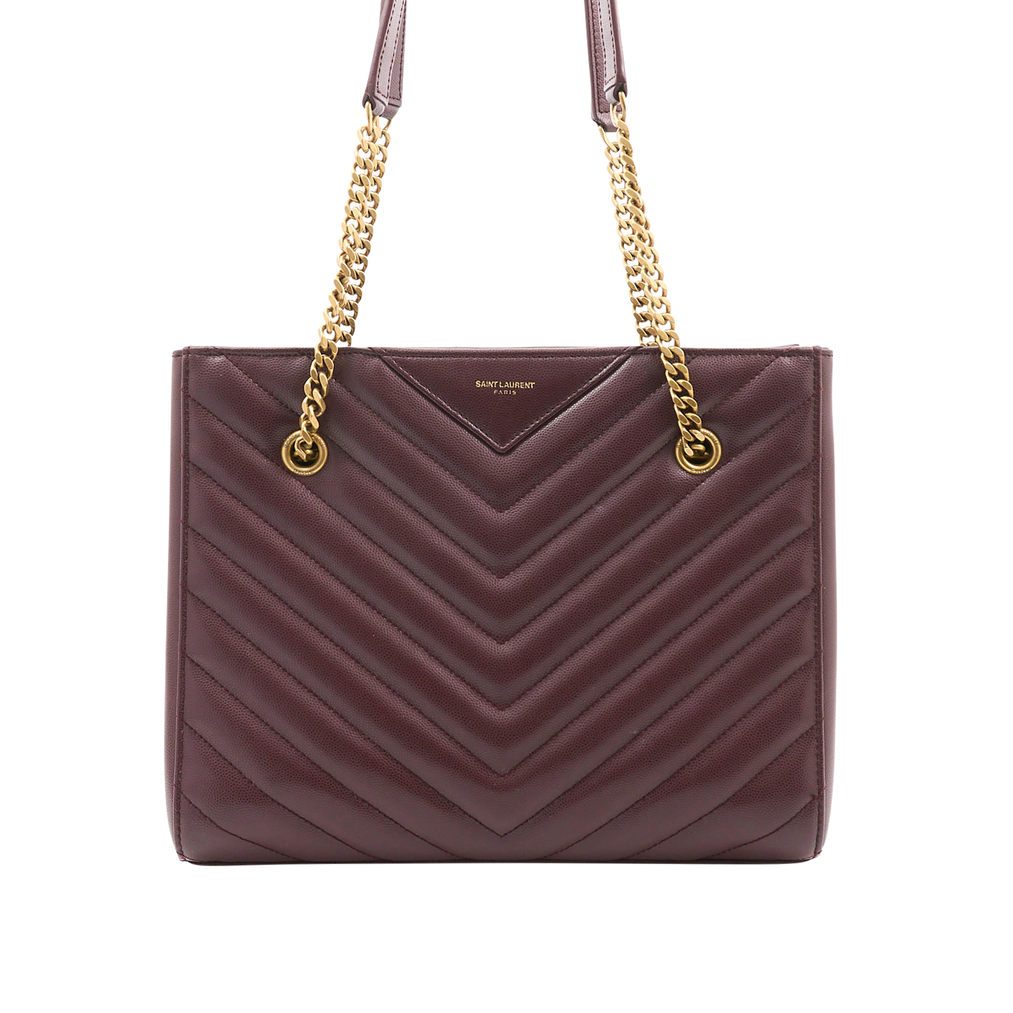 Saint Laurent Chevron Rouge Tribeca Shoulder Bag