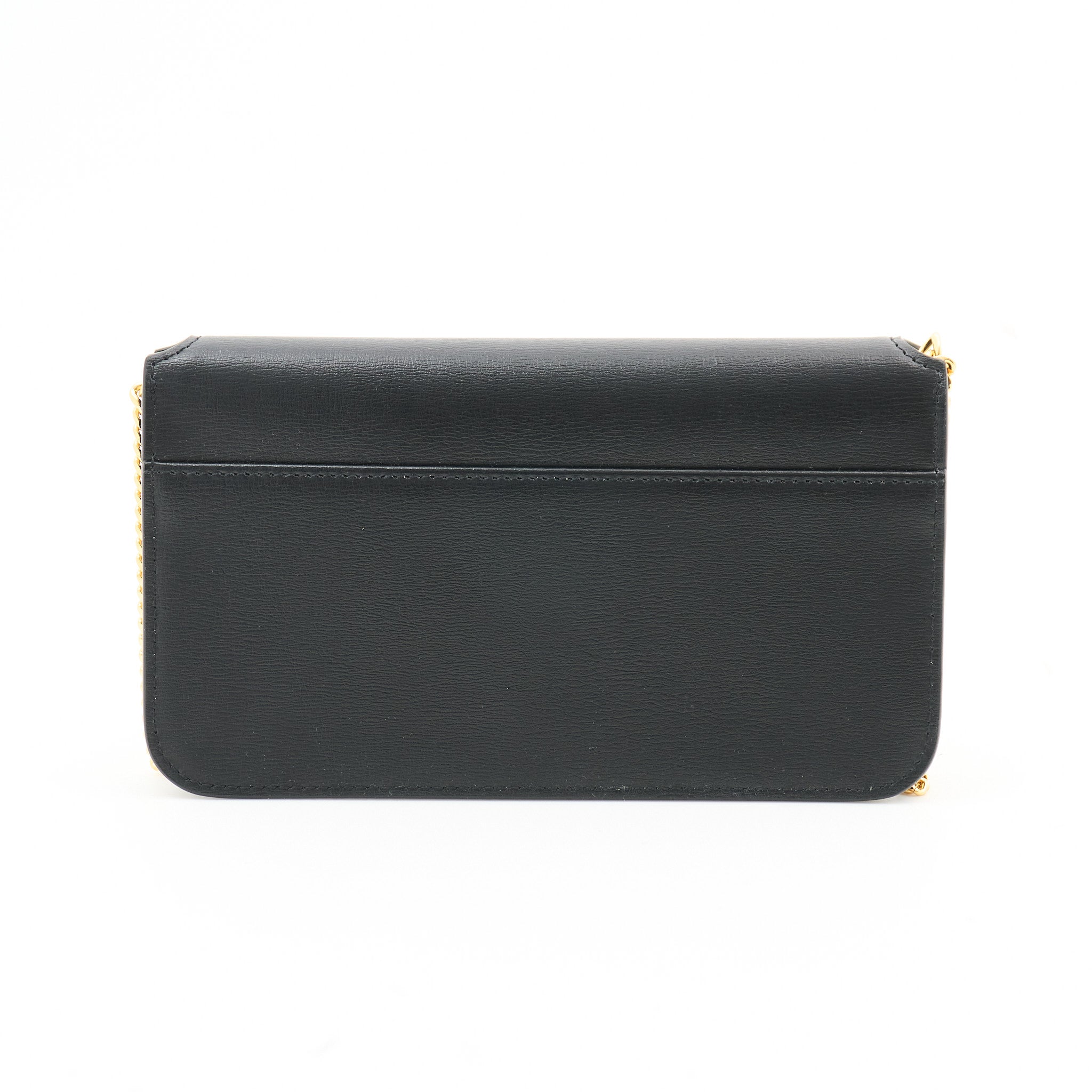 Saint Laurent Black Leather Phone Holder