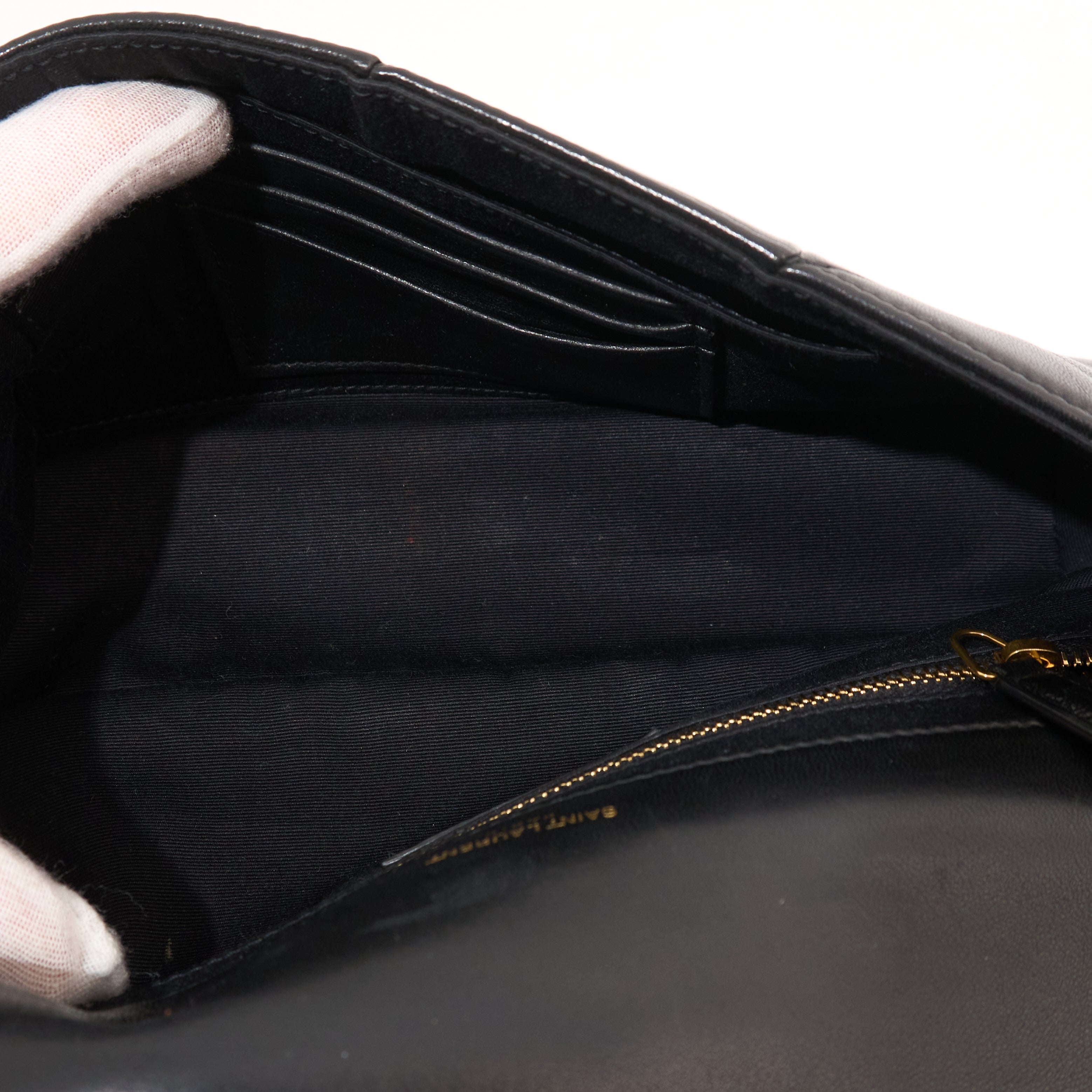 Saint Laurent Jamie Black Lambskin Shoulder Bag
