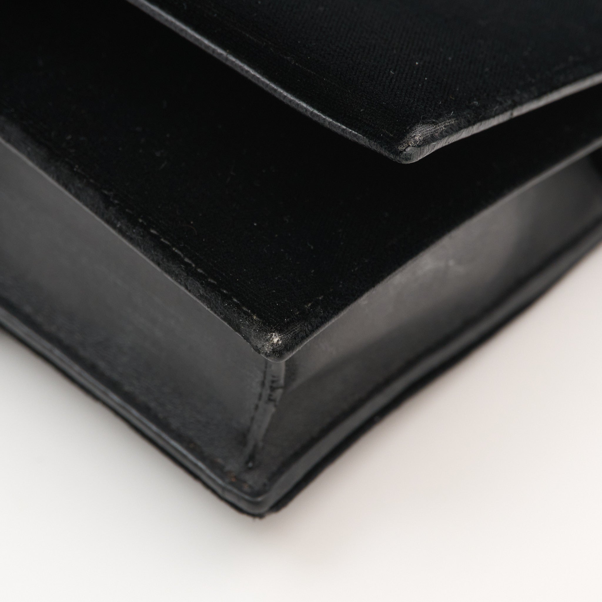 Saint Laurent Kate Black Velvet Tassel Bag