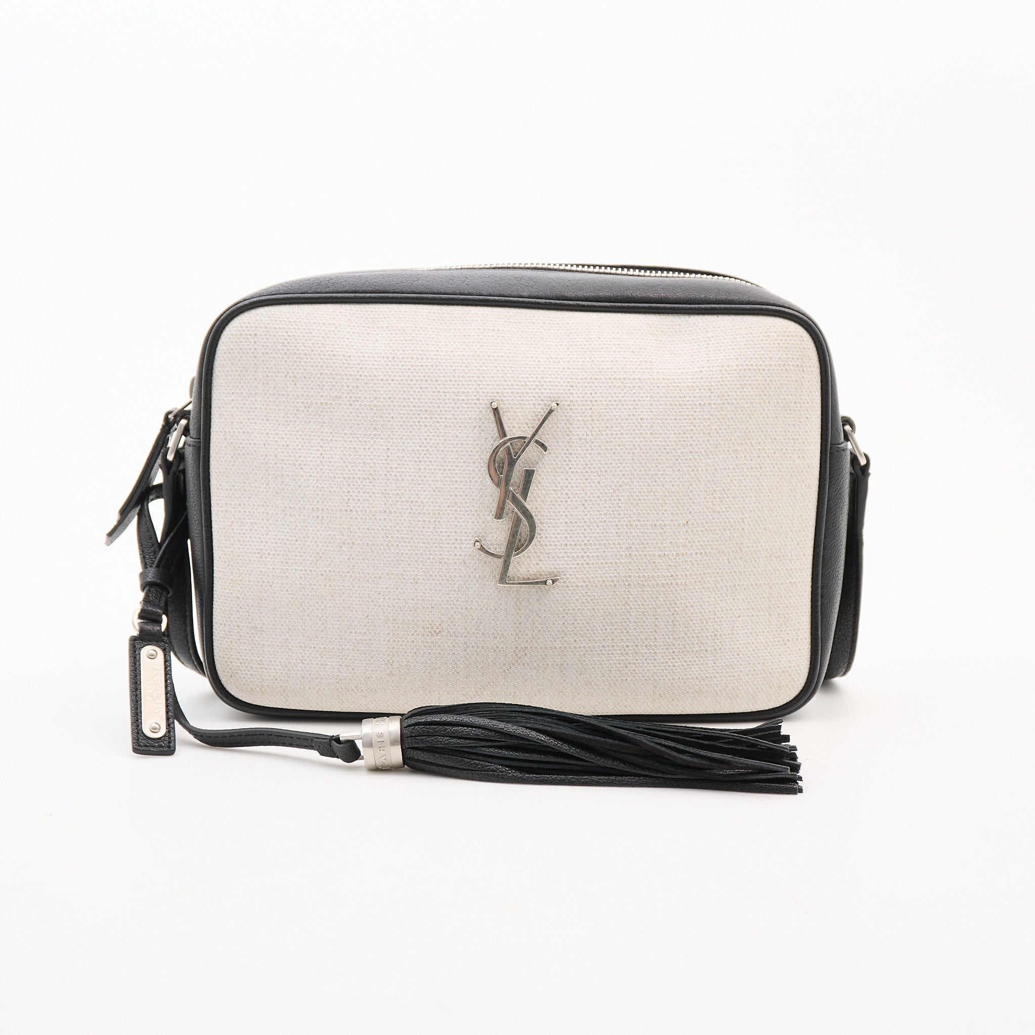 Saint Laurent Linen Canvas Lou Camera Bag