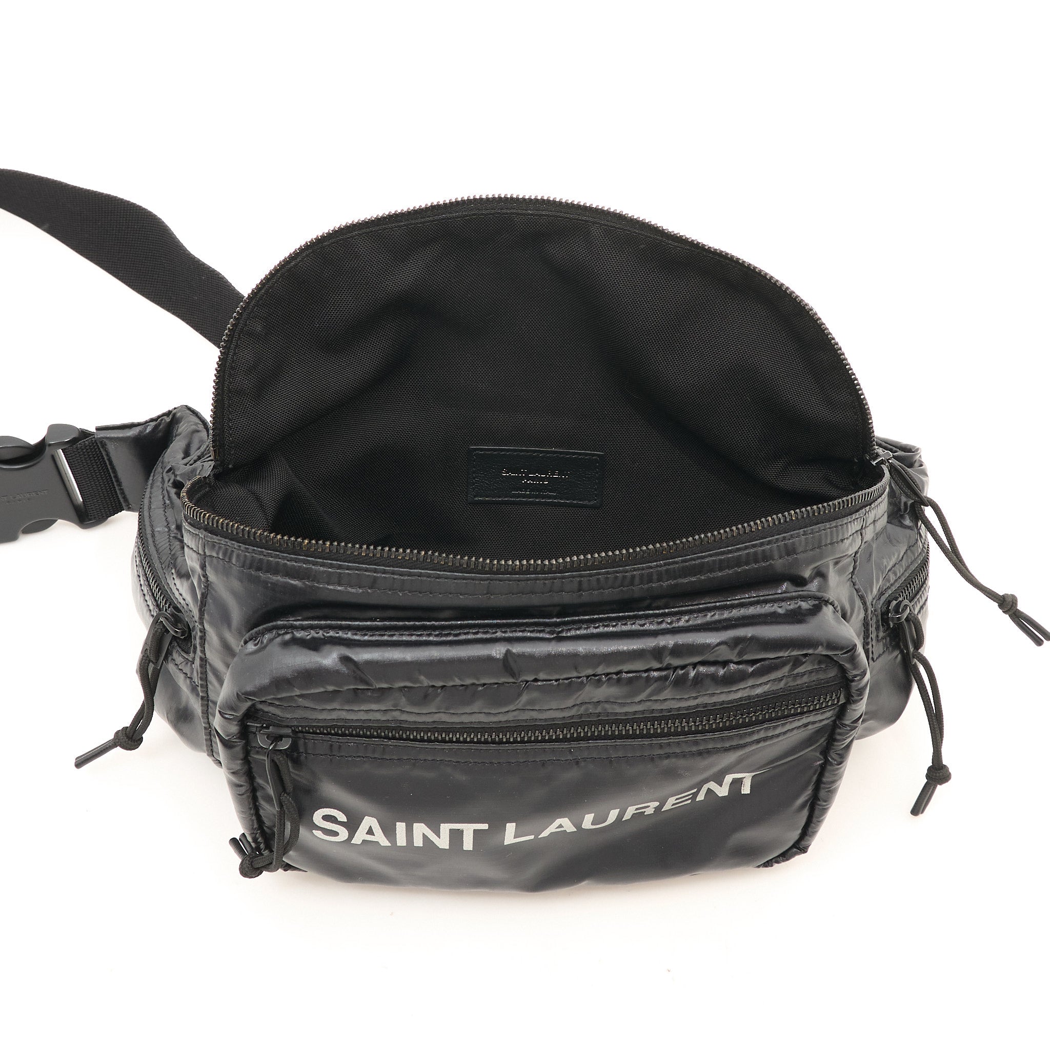 Saint Laurent Logo Nylon Black Bumbag