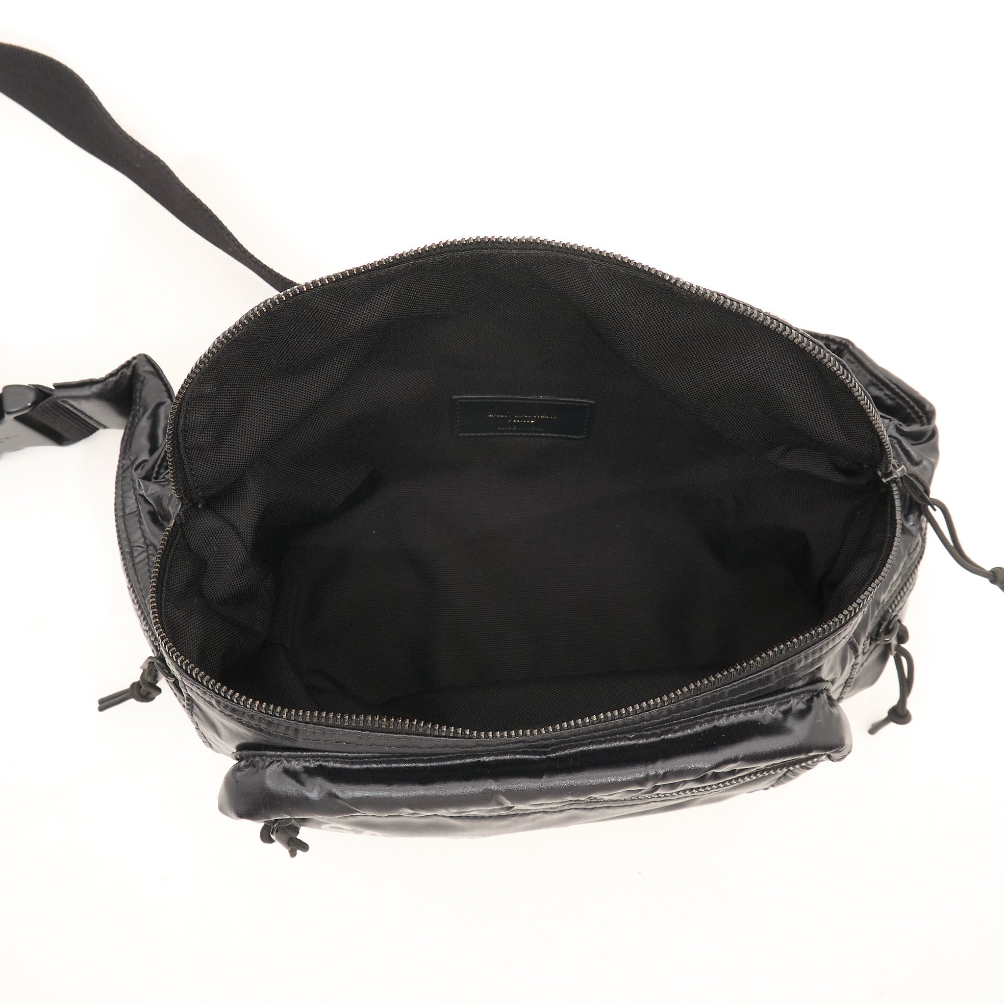 Saint Laurent Logo Nylon Black Bumbag
