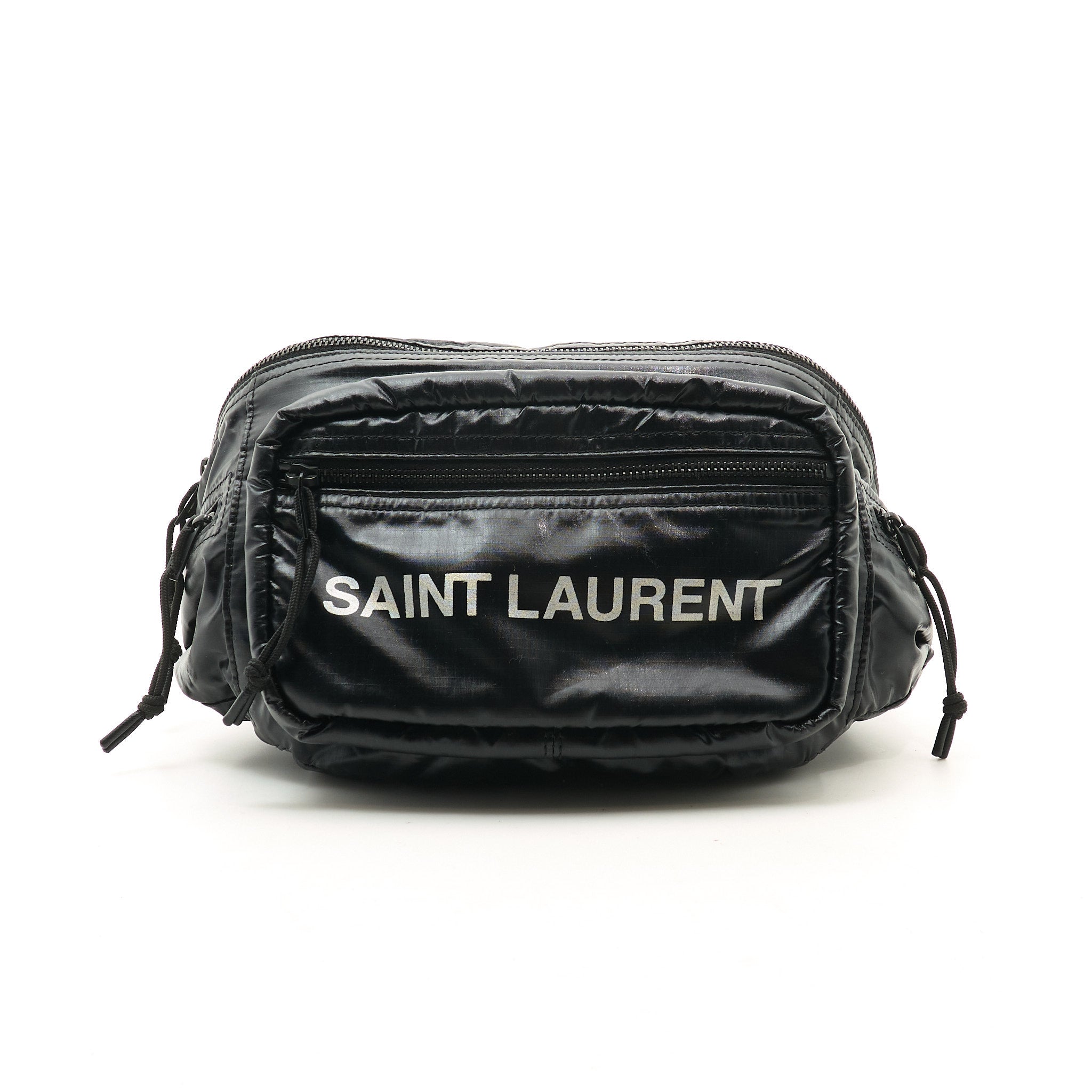 Saint Laurent Logo Nylon Black Bumbag