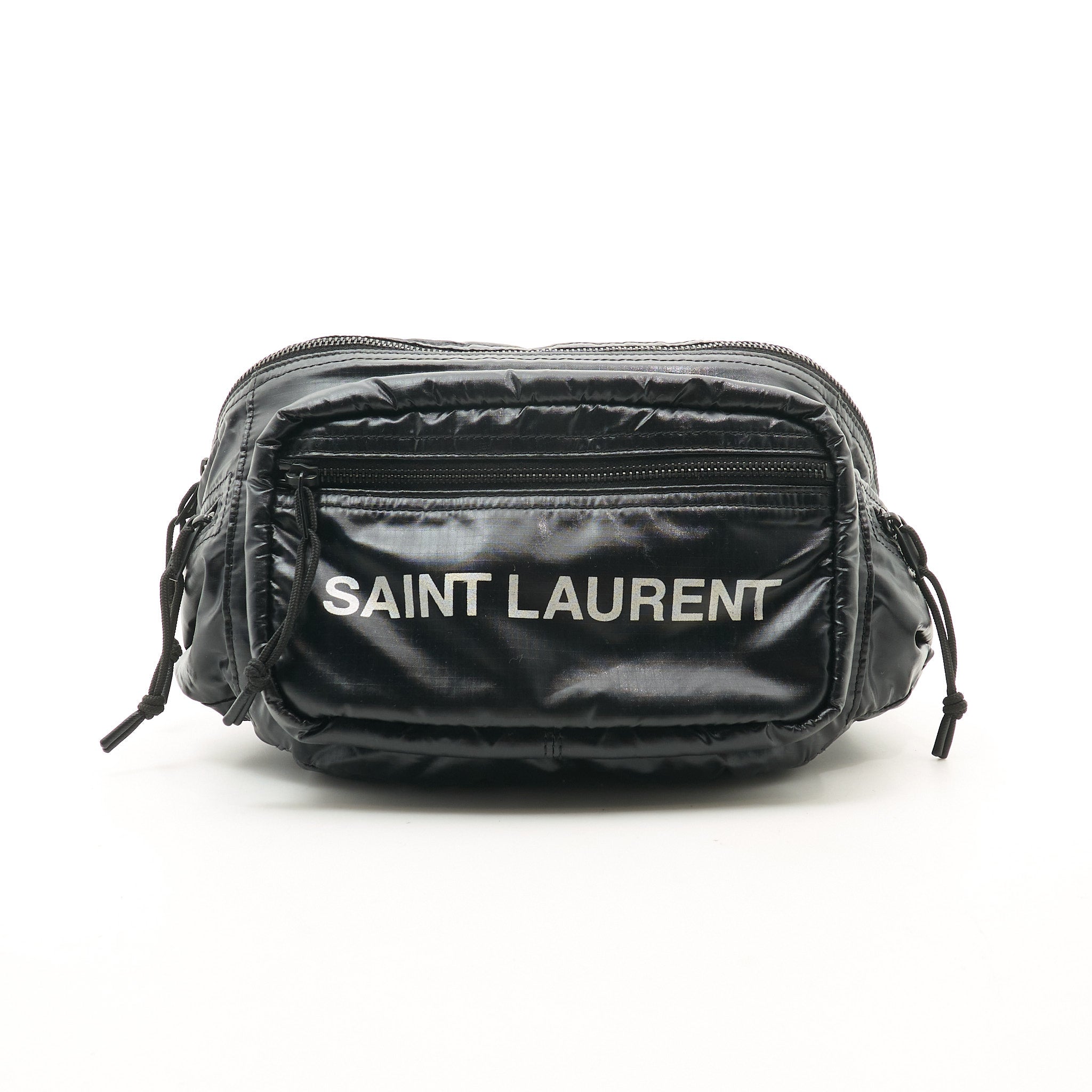 Saint Laurent Logo Nylon Black Bumbag