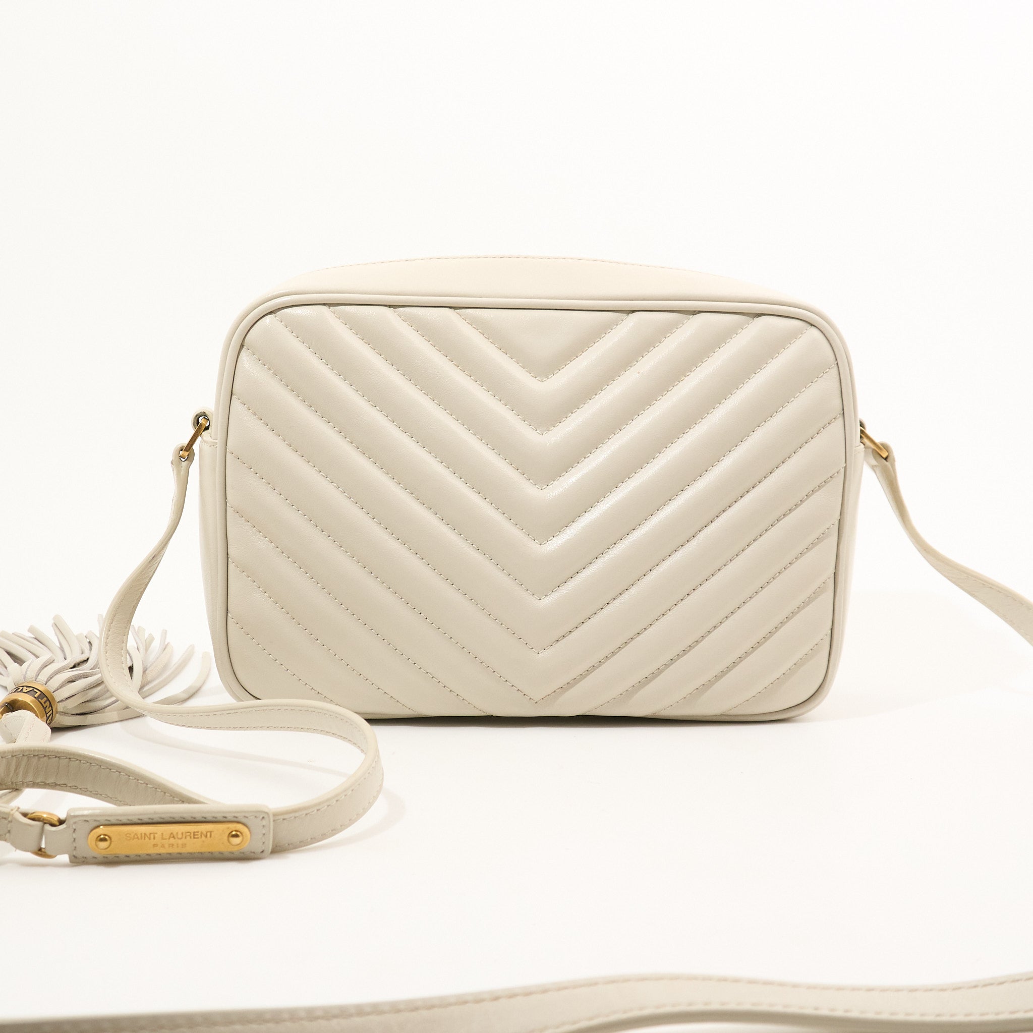 Saint Laurent Lou Camera Bag in Crema Soft