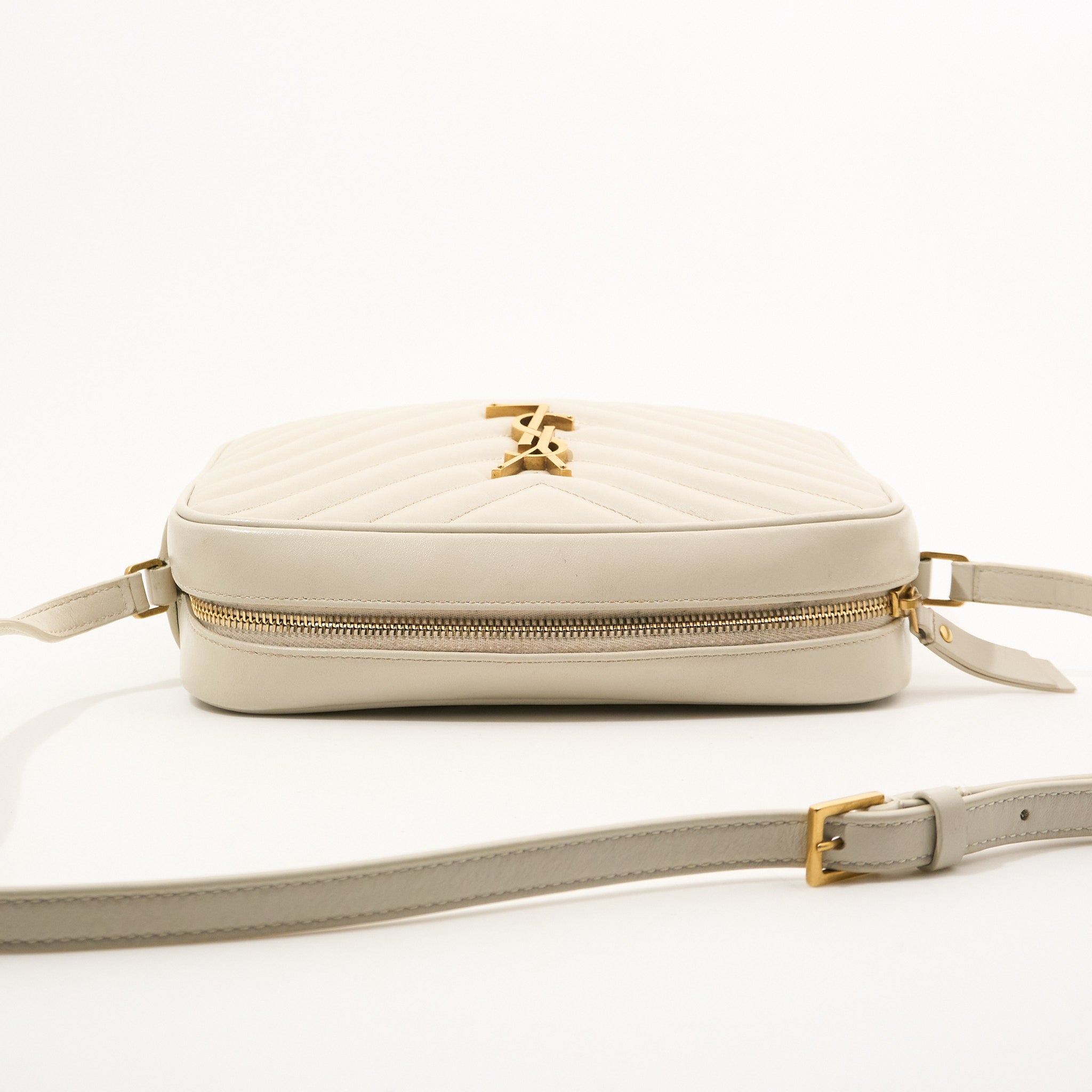 Saint Laurent Lou Camera Bag in Crema Soft