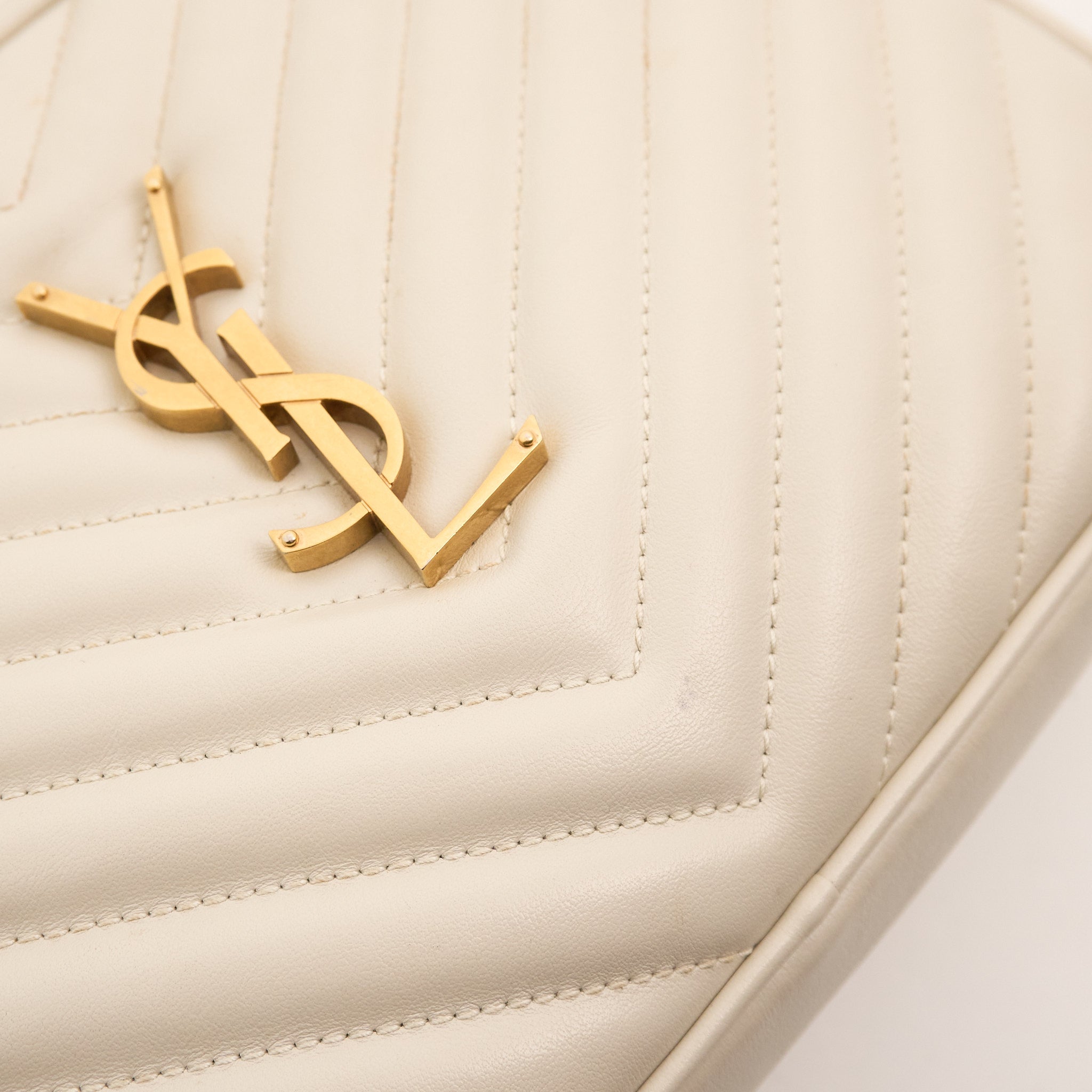 Saint Laurent Lou Camera Bag in Crema Soft