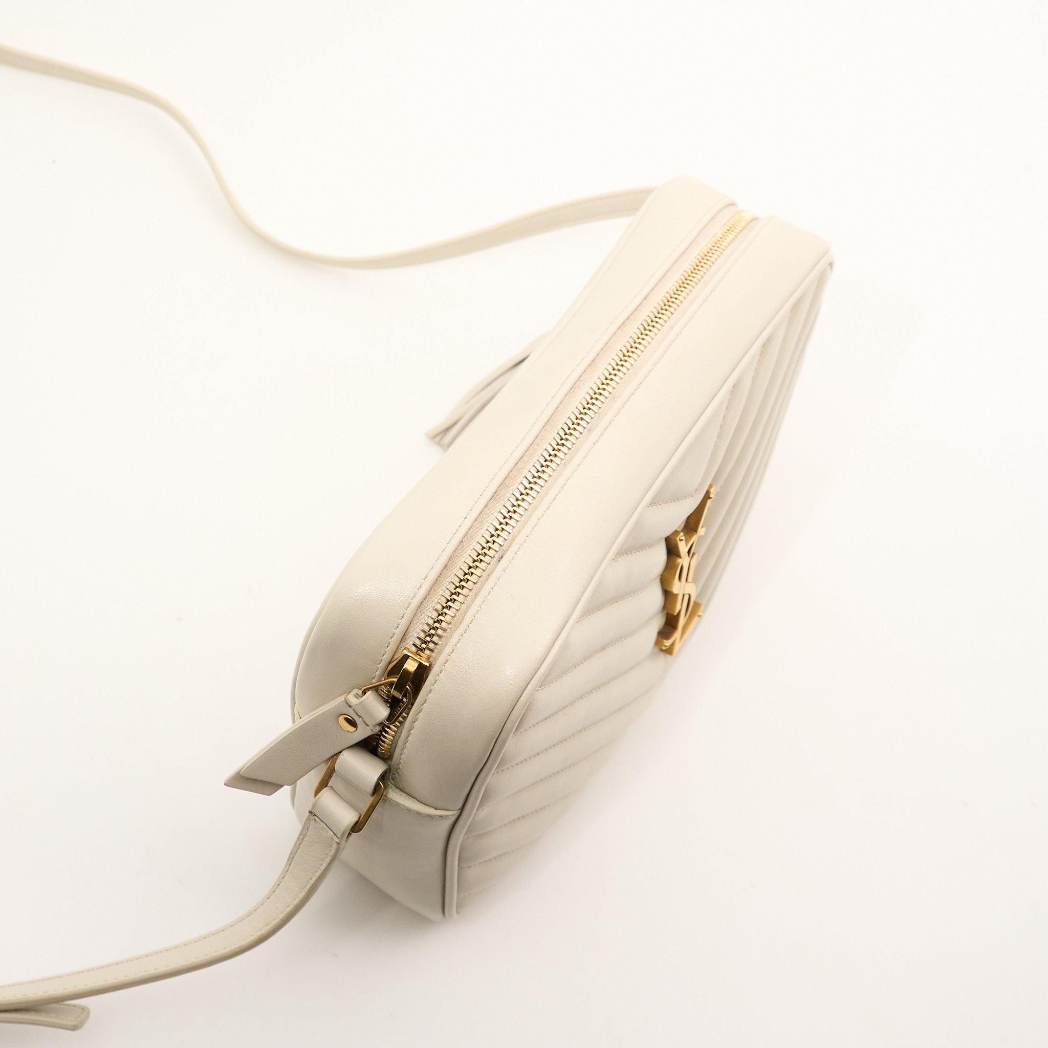 Saint Laurent Lou Camera Bag in Crema Soft